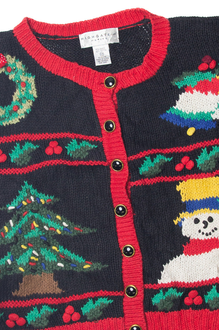 Black Ugly Christmas Cardigan 63779