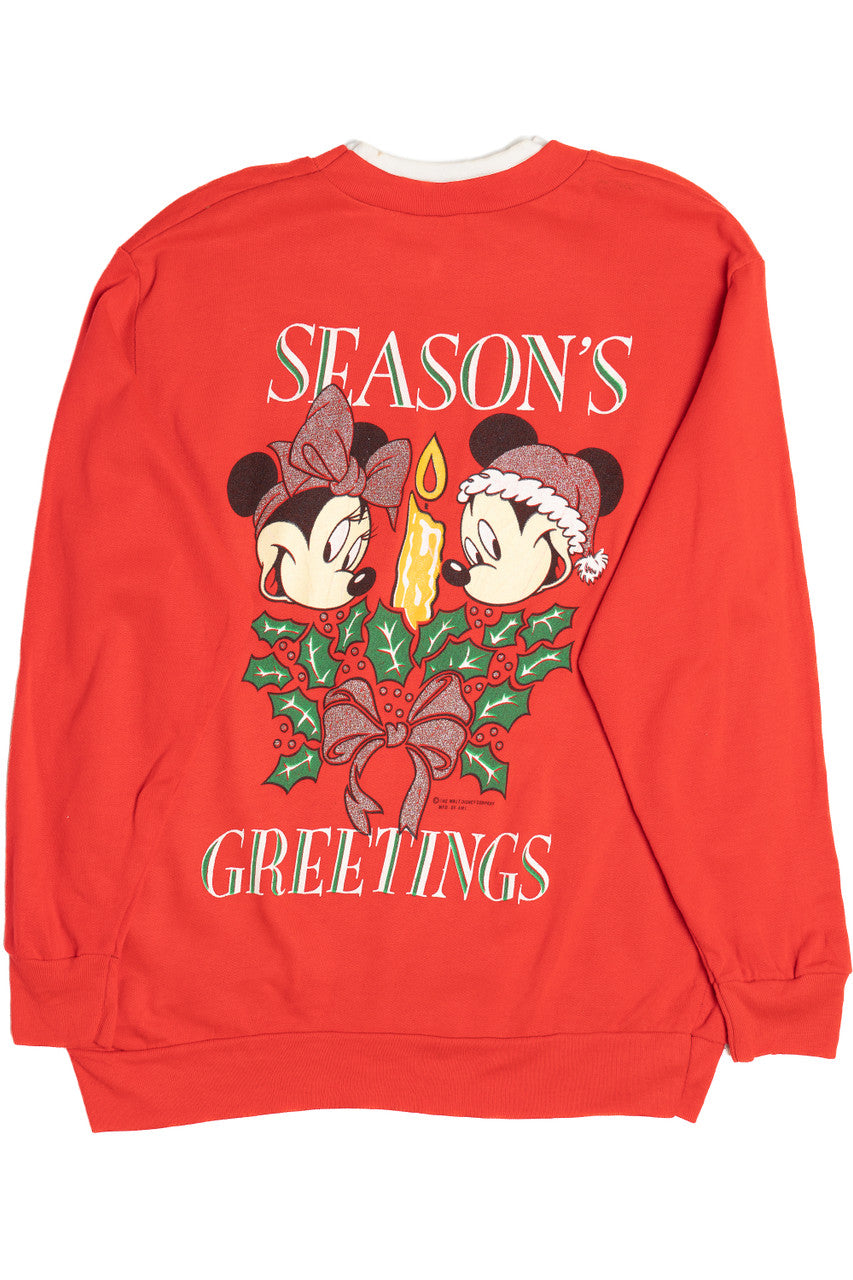 Vintage "Merry Christmas Mickey" Mickey & Minnie Ugly Christmas Sweatshirt (1990s) 63791