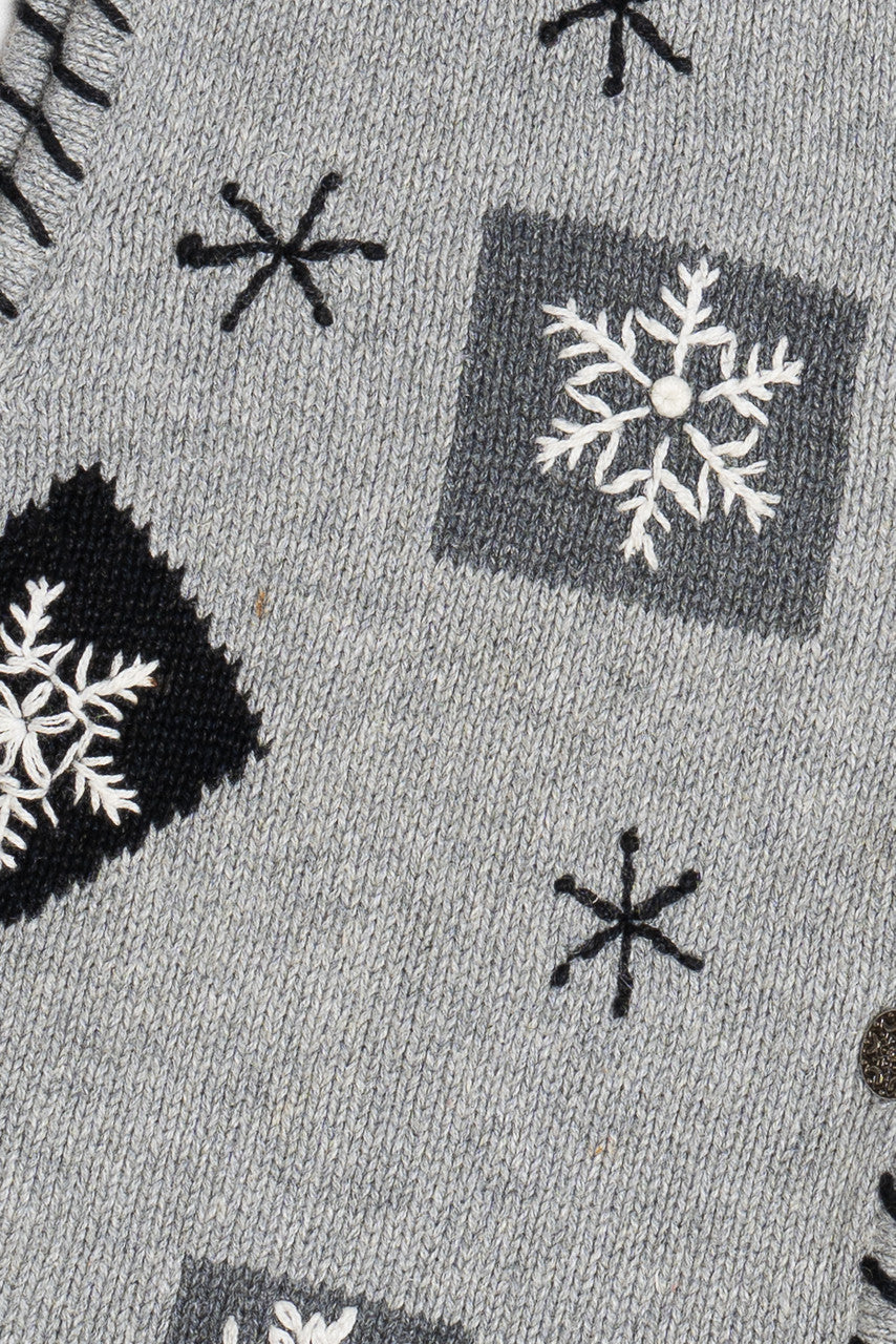 Hand Embroidered Snowflakes Ugly Christmas Vest 63804