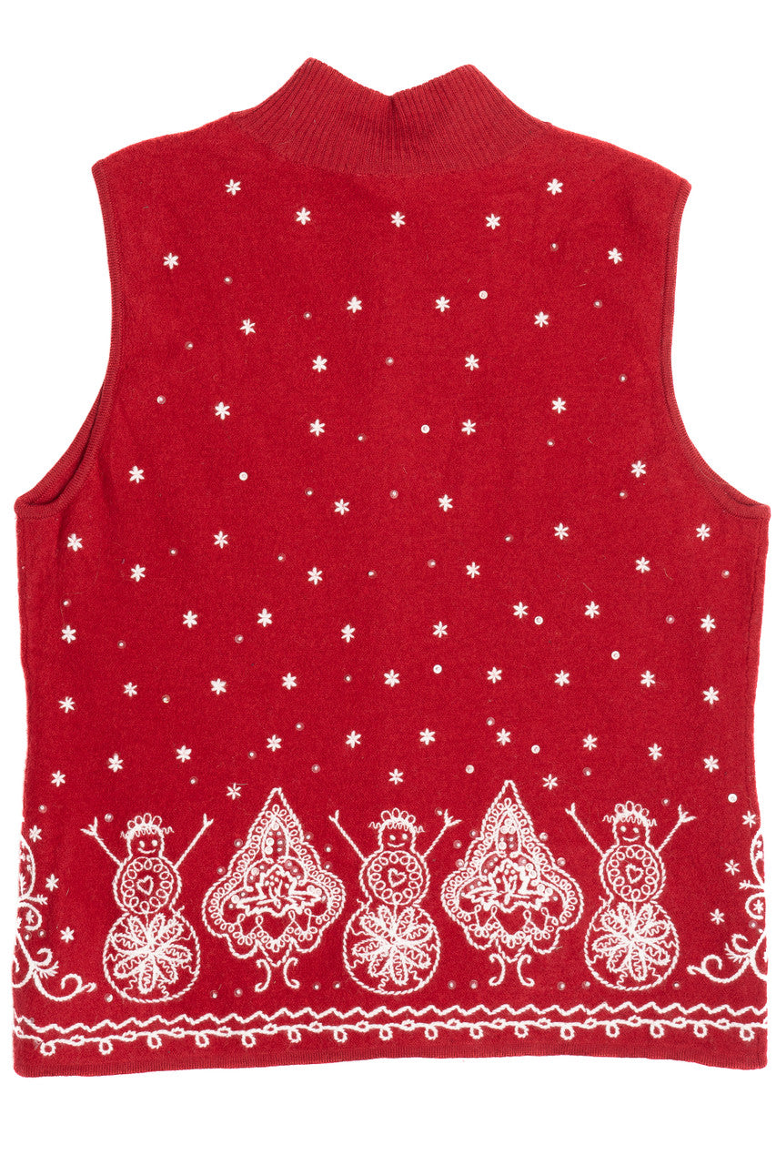 Red Wool Ugly Christmas Vest 63809