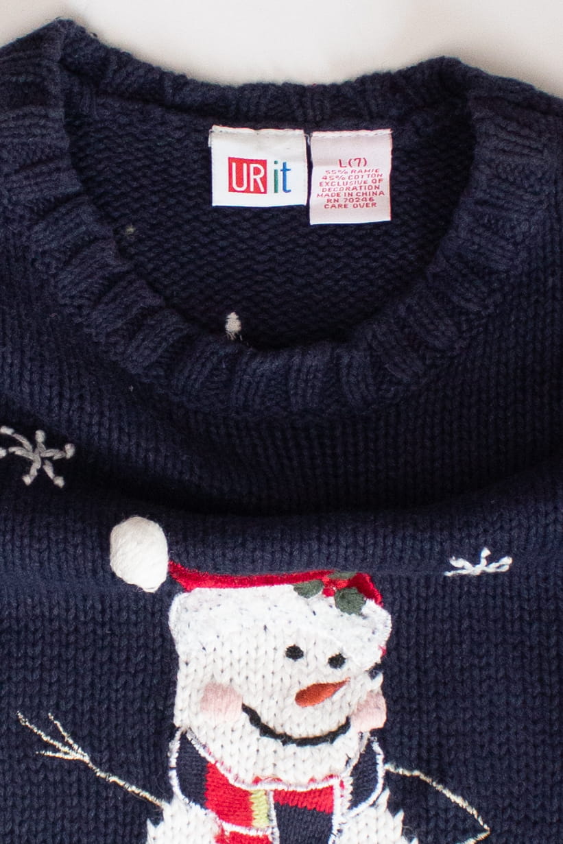 Kids Blue Ugly Christmas Pullover 63817