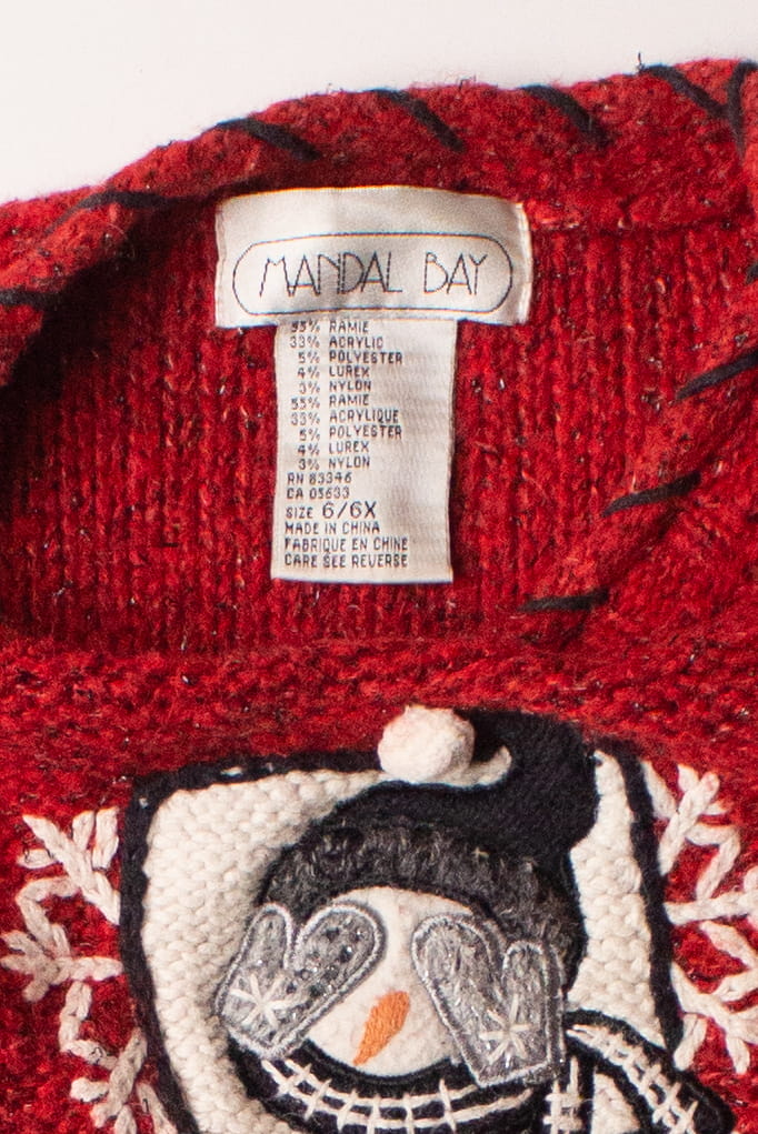 Kids Red Ugly Christmas Pullover 63862