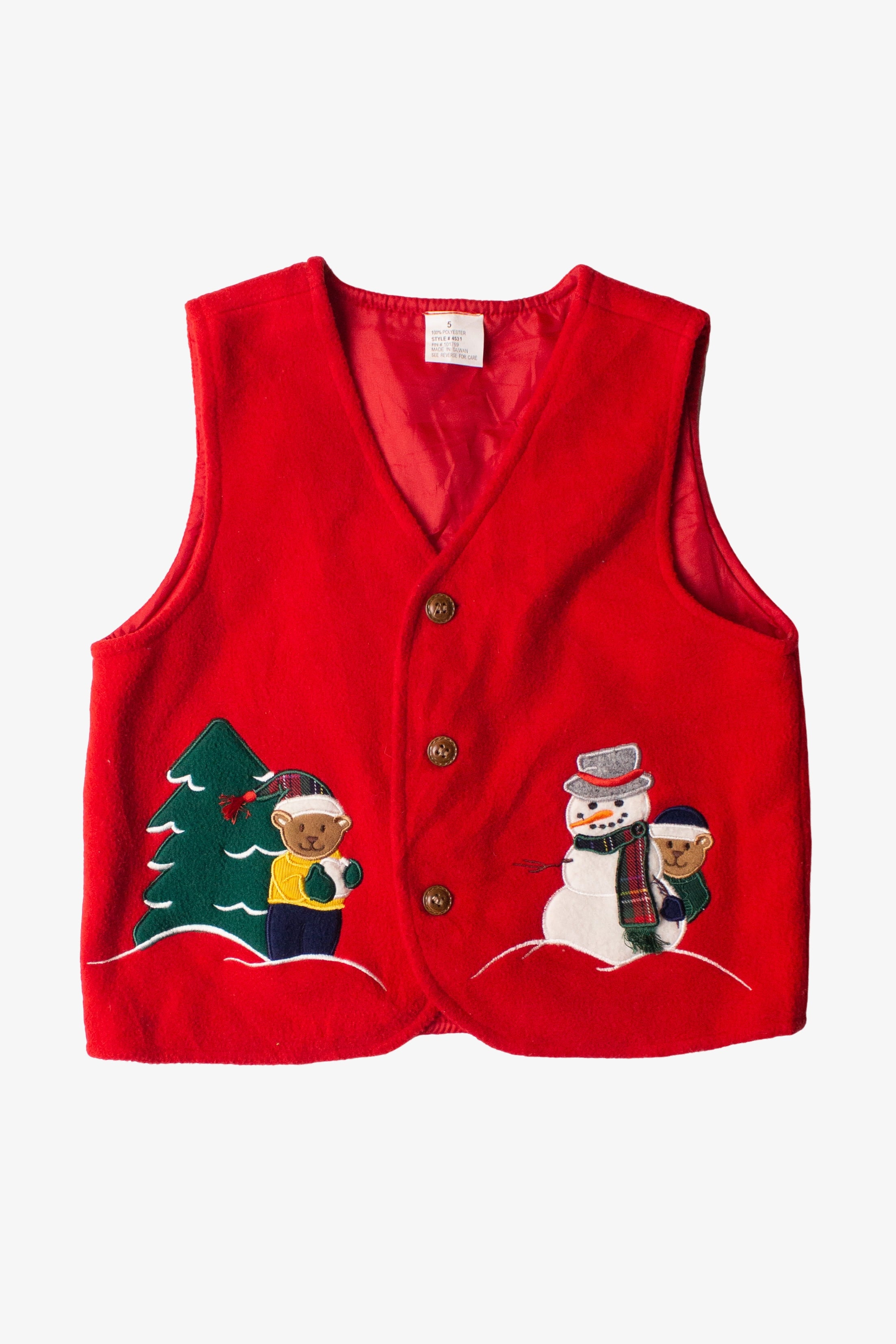 Kids Red Ugly Christmas Vest 63870