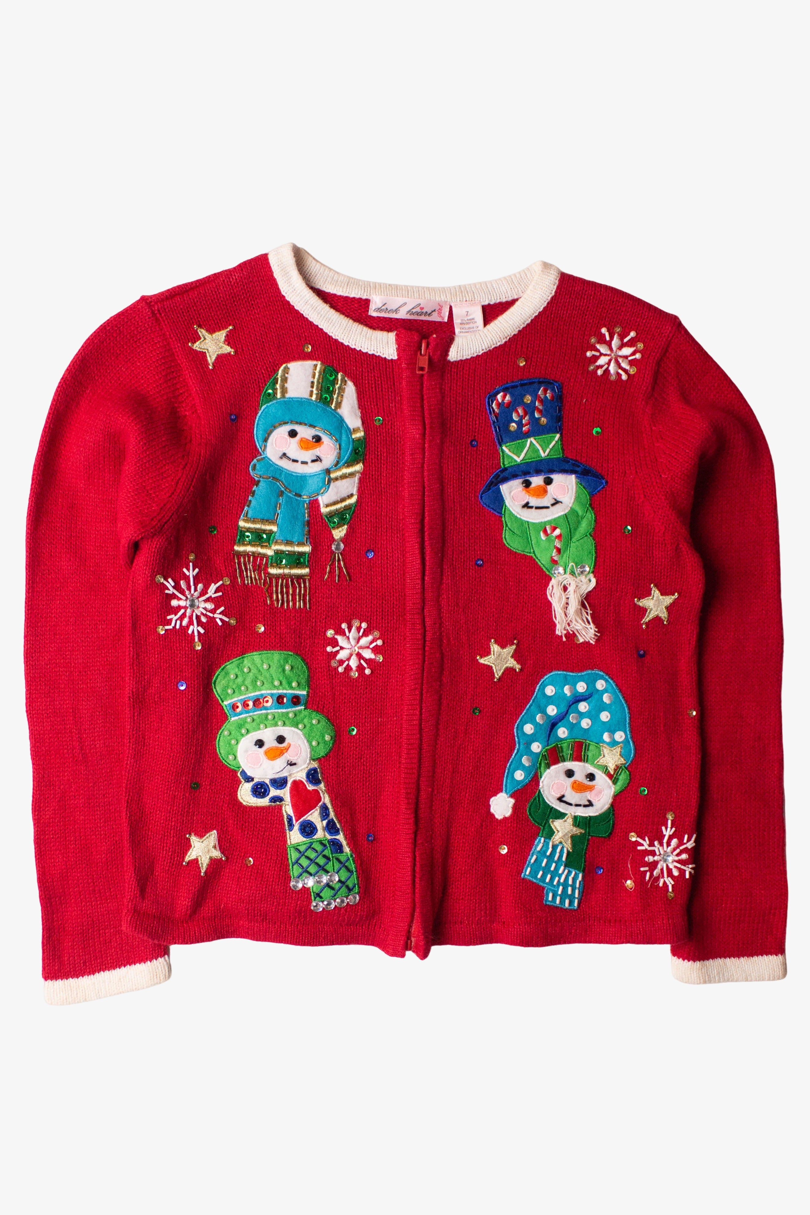 Kids Red Ugly Christmas Cardigan 63871
