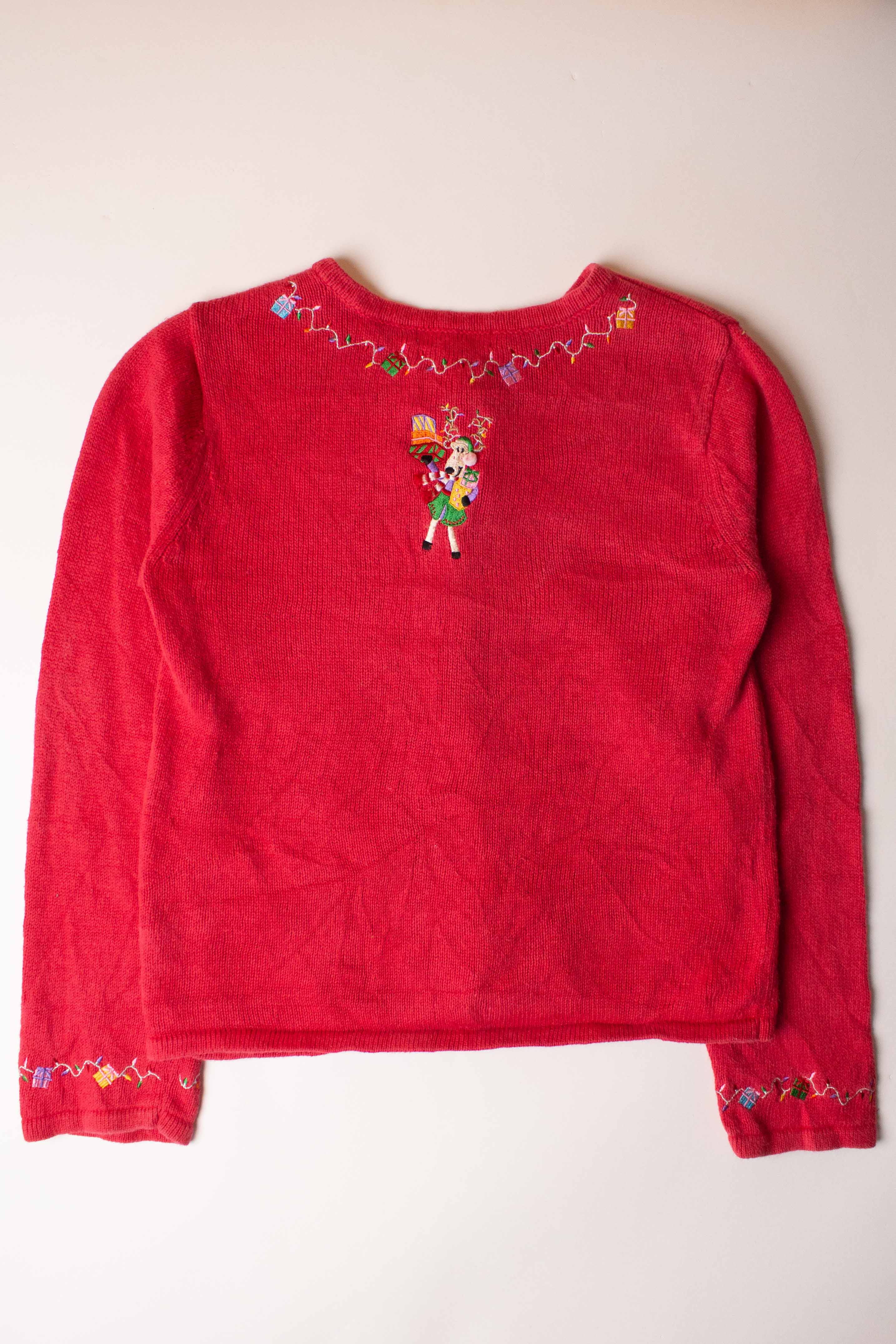 Kids Red Ugly Christmas Cardigan 63875