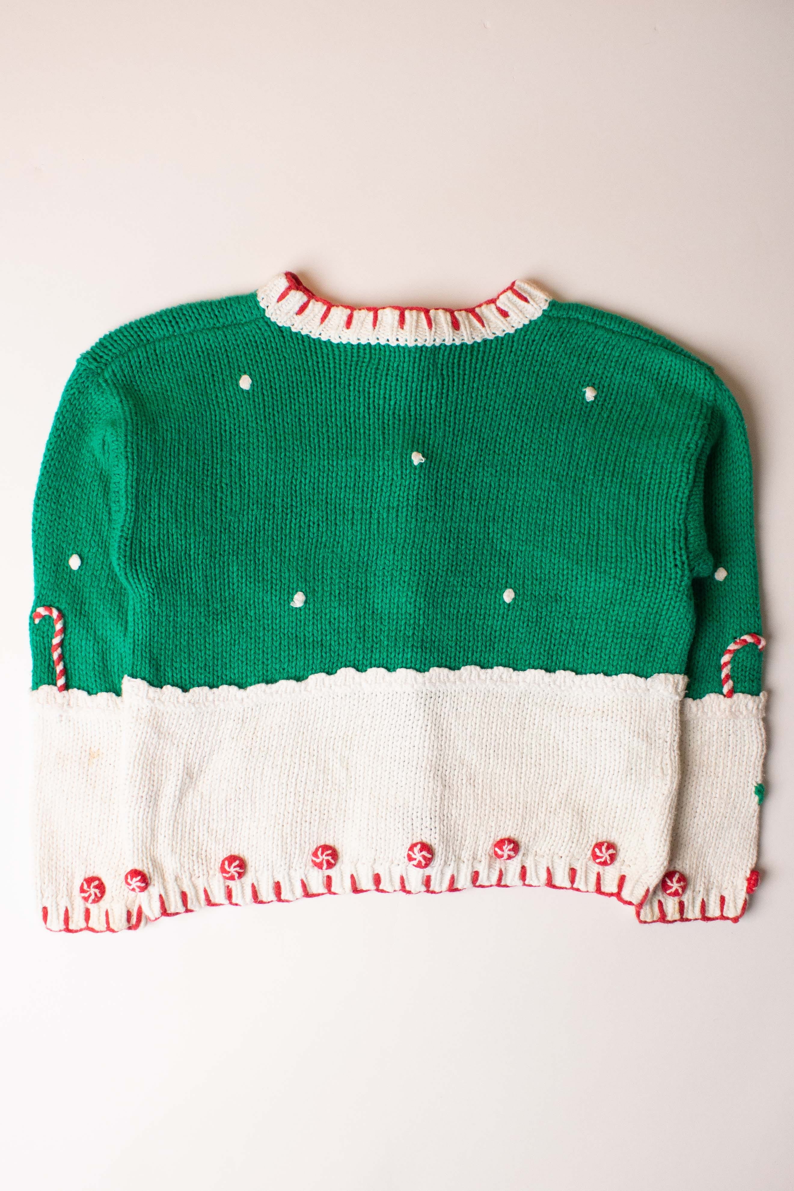 Kids Green Ugly Christmas Cardigan 63884