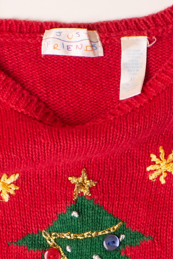 Kids Red Ugly Christmas Pullover 63891