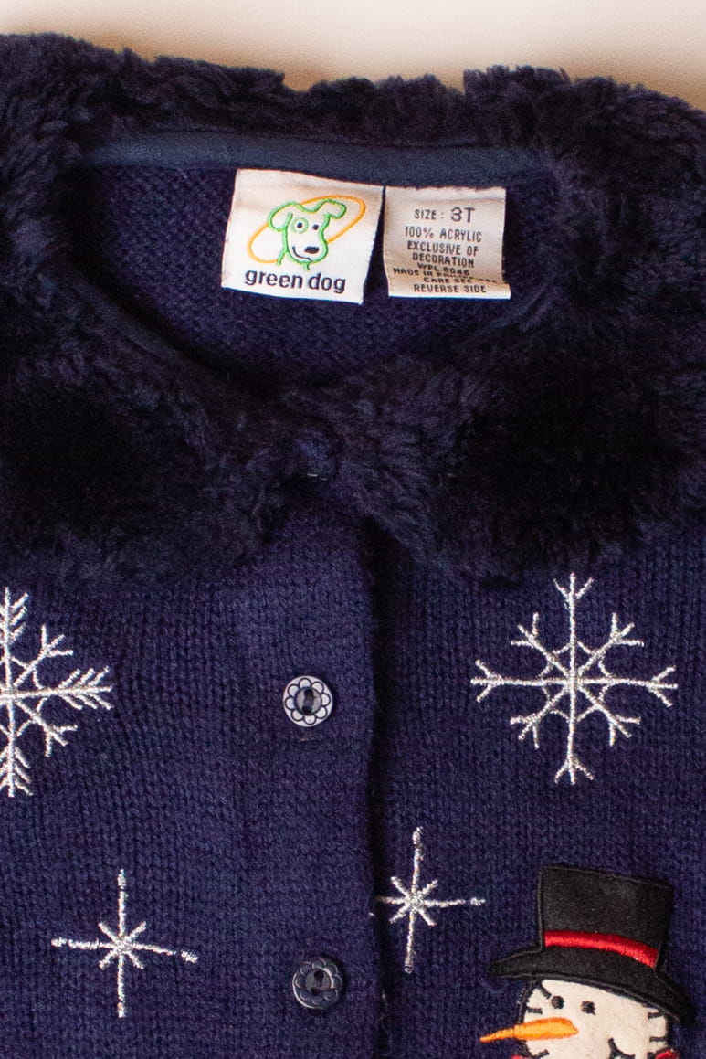 Kids Blue Ugly Christmas Cardigan 63898