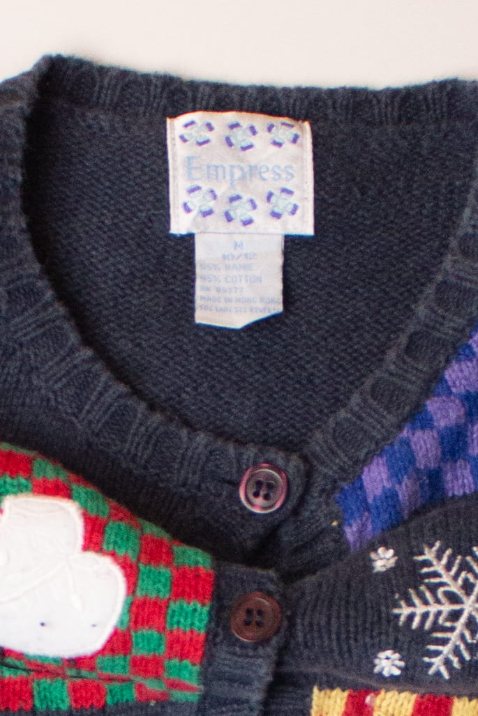 Kids Blue Ugly Christmas Cardigan 63906