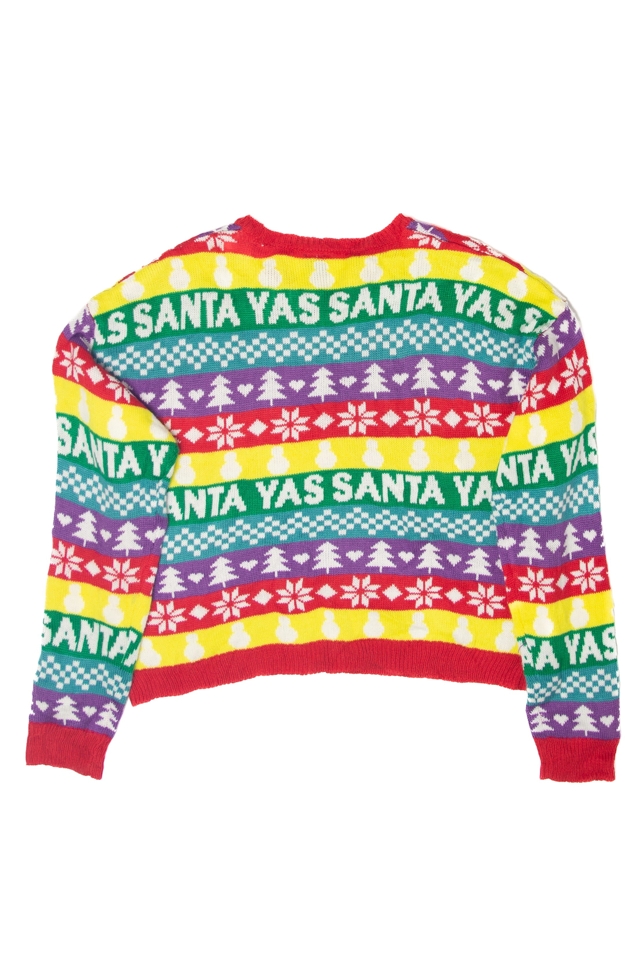 Rainbow "Yas Santa" Ugly Christmas Sweater