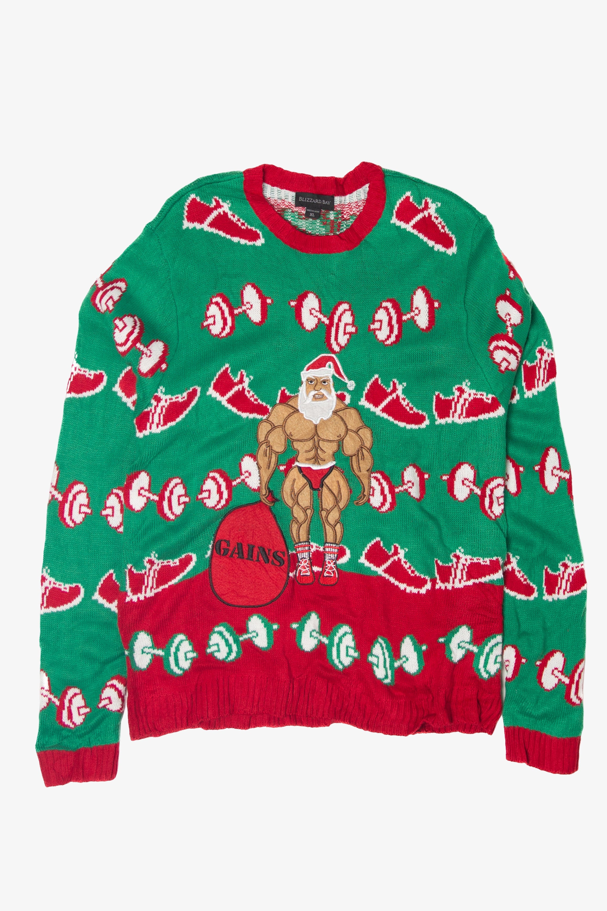 Funny Santa Bodybuilder Ugly Christmas Sweater