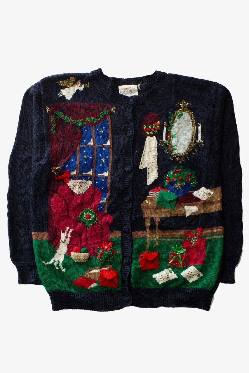 Blue Ugly Christmas Cardigan 64038
