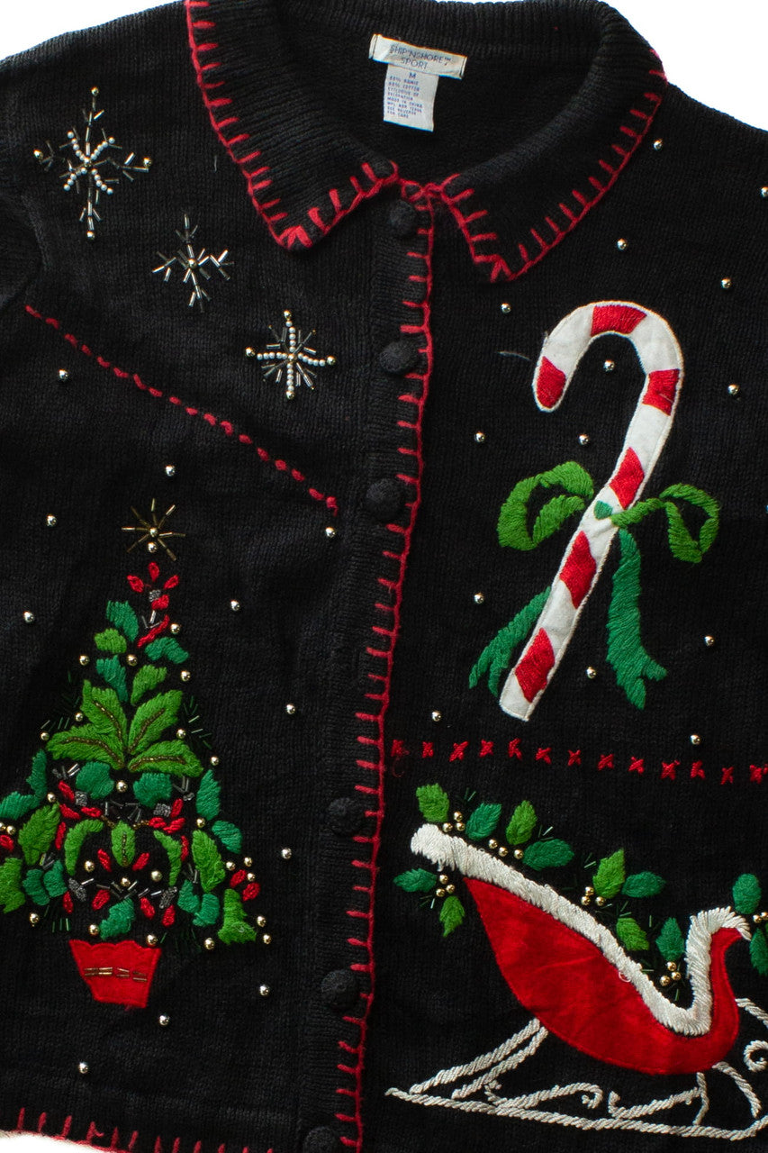 Black Ugly Christmas Cardigan 64041