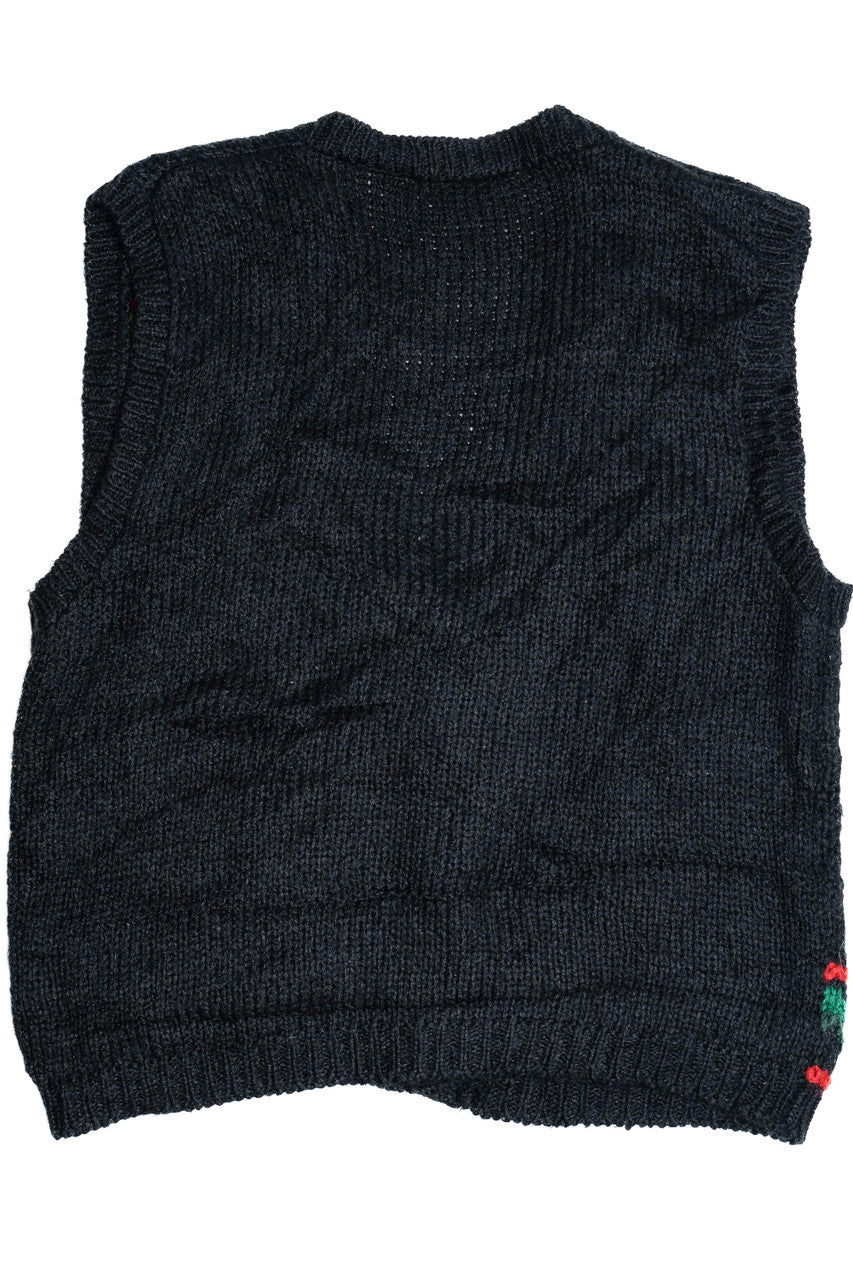 Hand Knit Wreaths Ugly Christmas Vest 64043