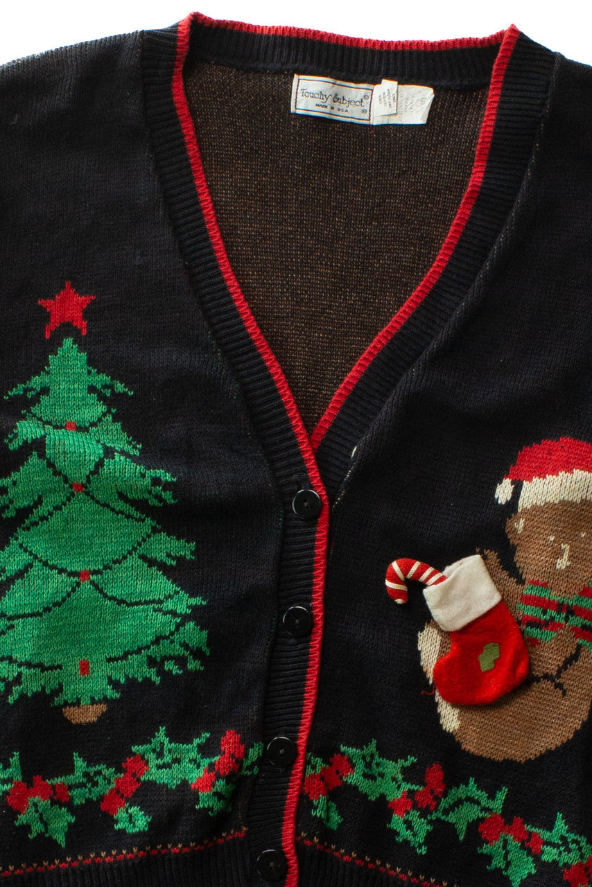 Black Ugly Christmas Cardigan 64052