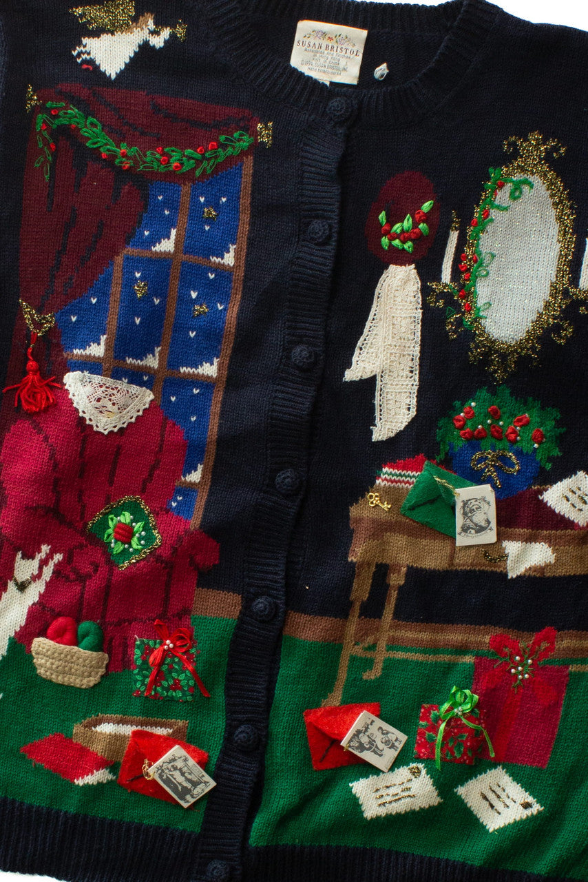 Black Ugly Christmas Cardigan 64058