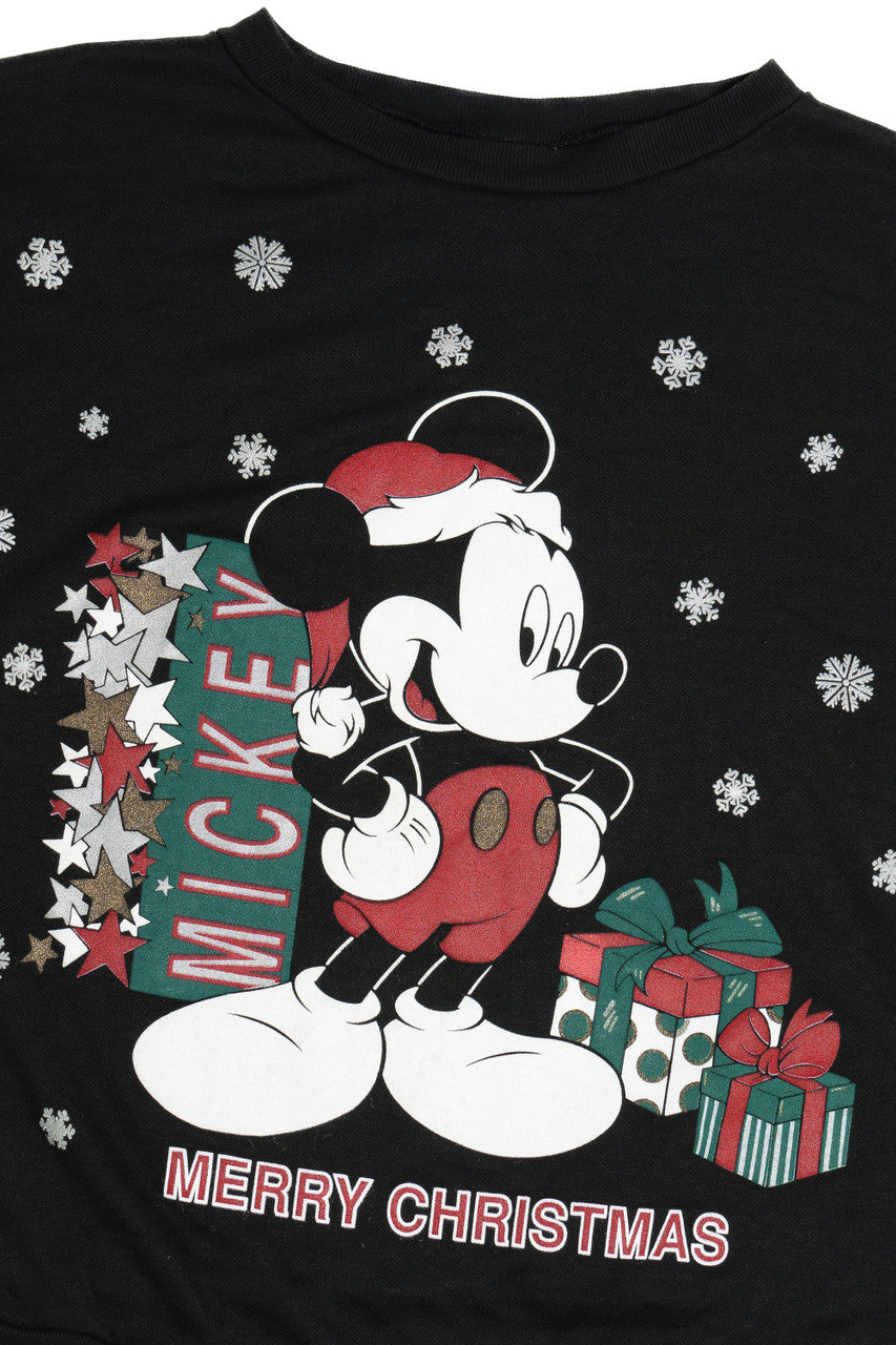 Vintage Mickey Mouse "Merry Christmas" Ugly Christmas Sweatshirt