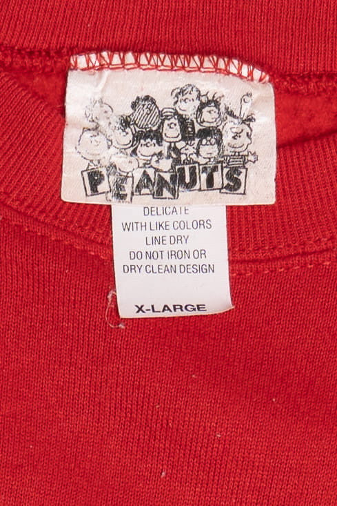 Vintage Snoopy & Lucy Ice Skating Peanuts Ugly Christmas Sweatshirt