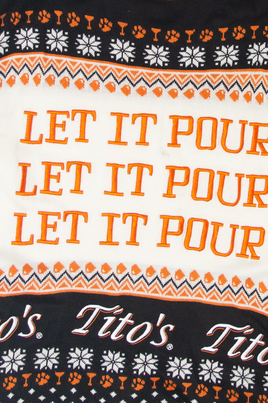 Tito's Vodka "Let It Pour" Ugly Christmas Sweater