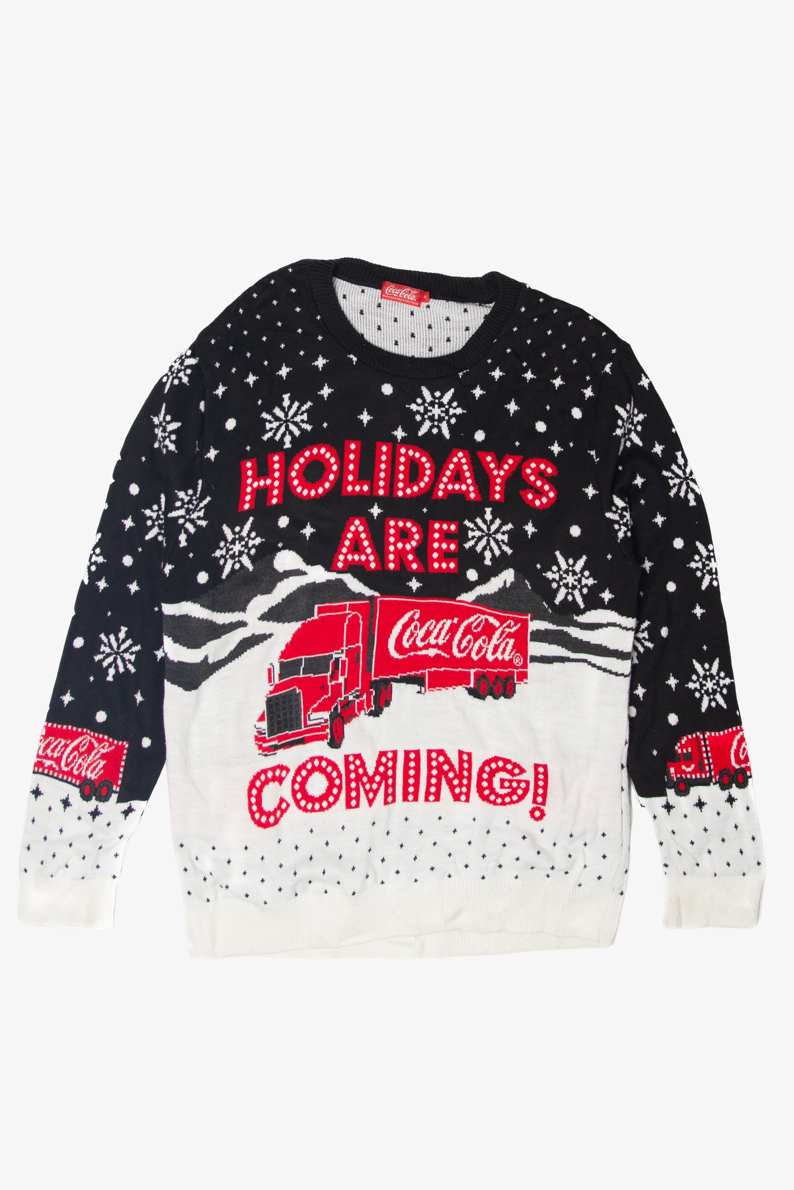 Coca-Cola Truck "Holidays Are Coming" Ugly Christmas Sweater