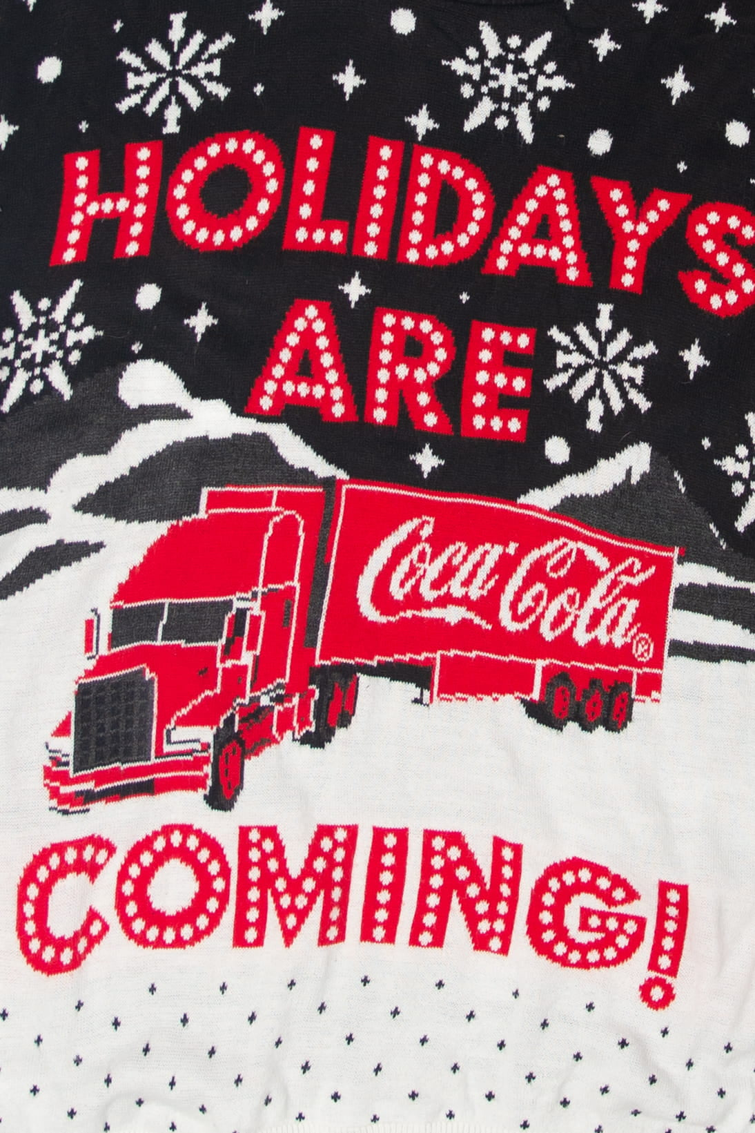 Coca-Cola Truck "Holidays Are Coming" Ugly Christmas Sweater