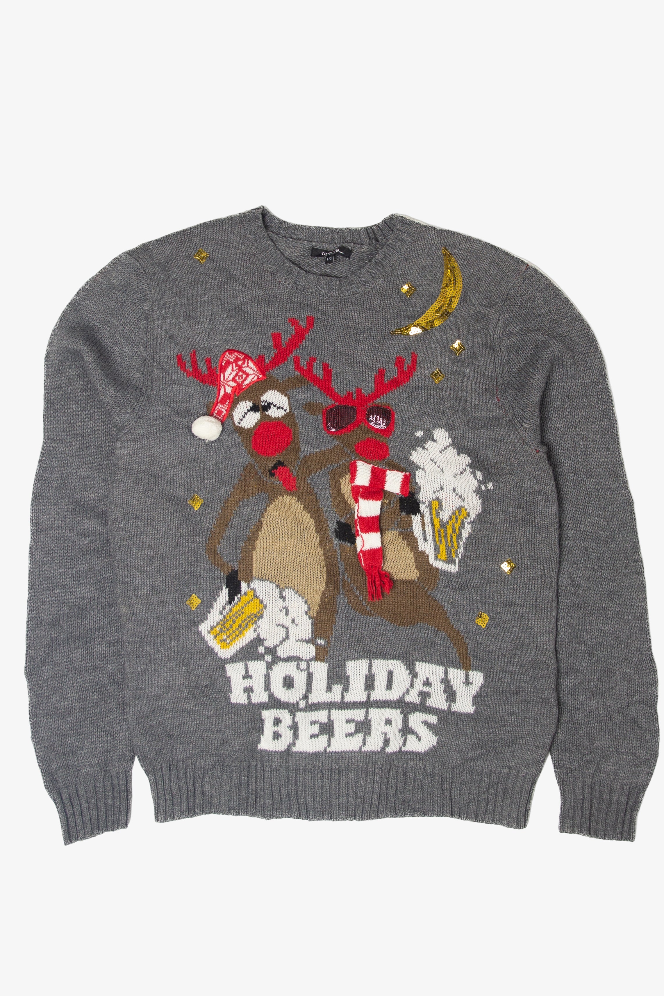 Reindeer "Holiday Beers" Ugly Christmas Sweater
