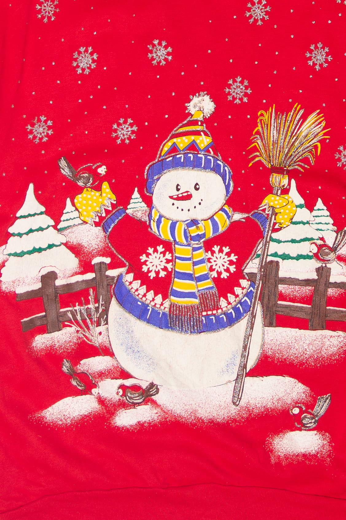 Vintage Snowman Ugly Christmas Sweaters (1980s)