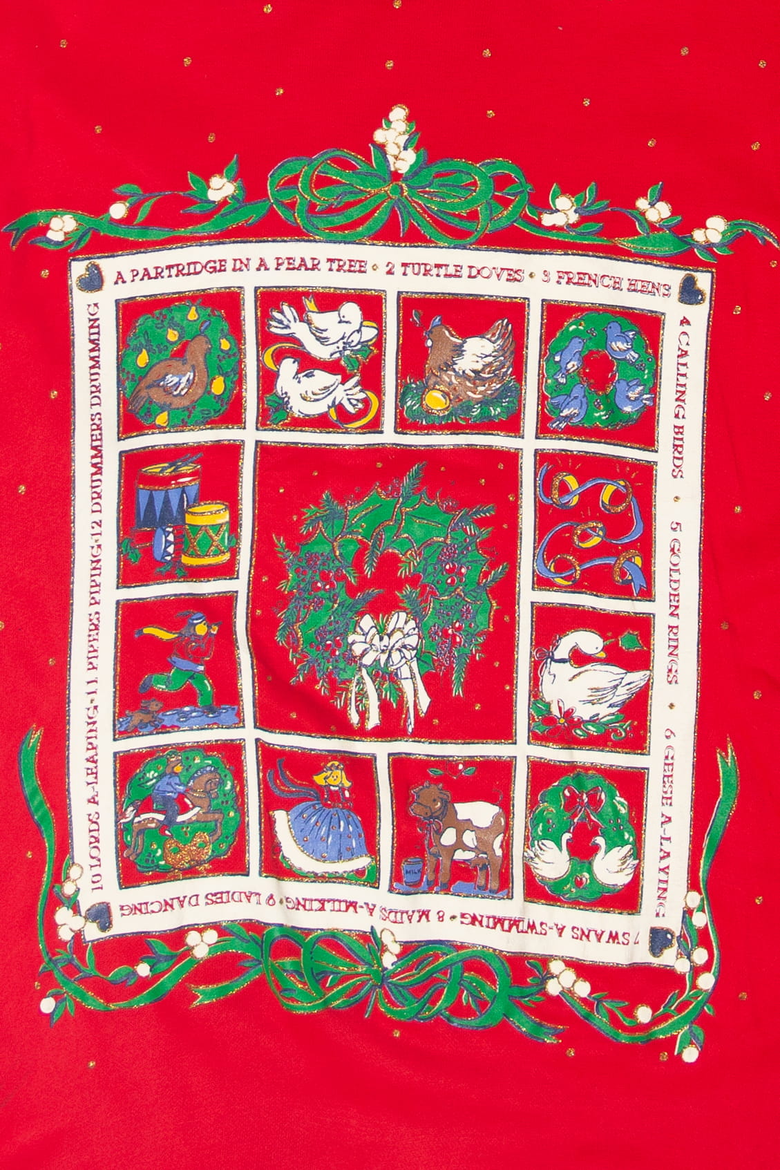 Vintage Wreaths In Window Ugly Christmas Sweatshirts(1980s)