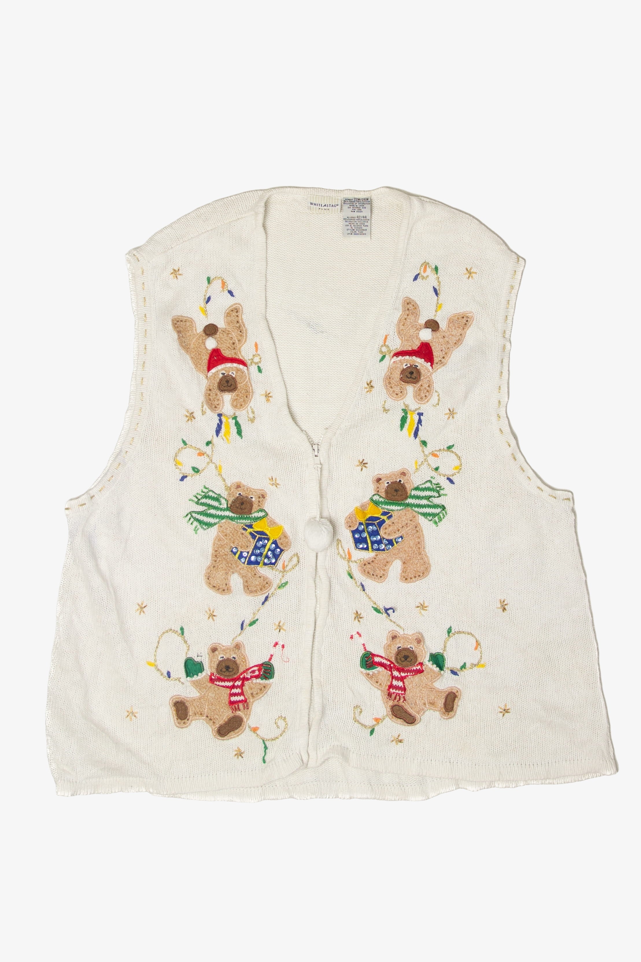 White Stag Bears Ugly Christmas Vest