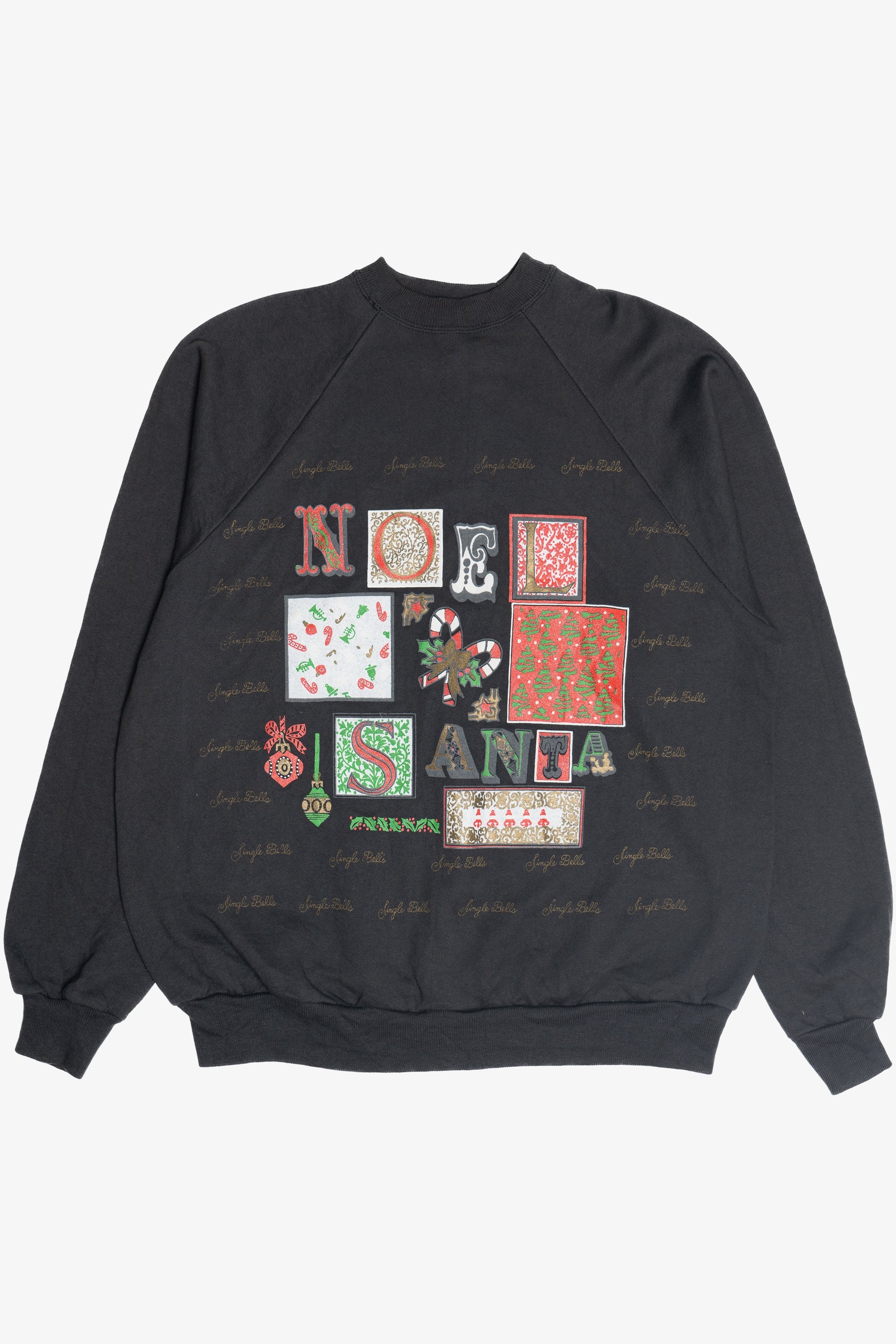 Vintage Christmas Words Collage Sweatshirt (1990s)