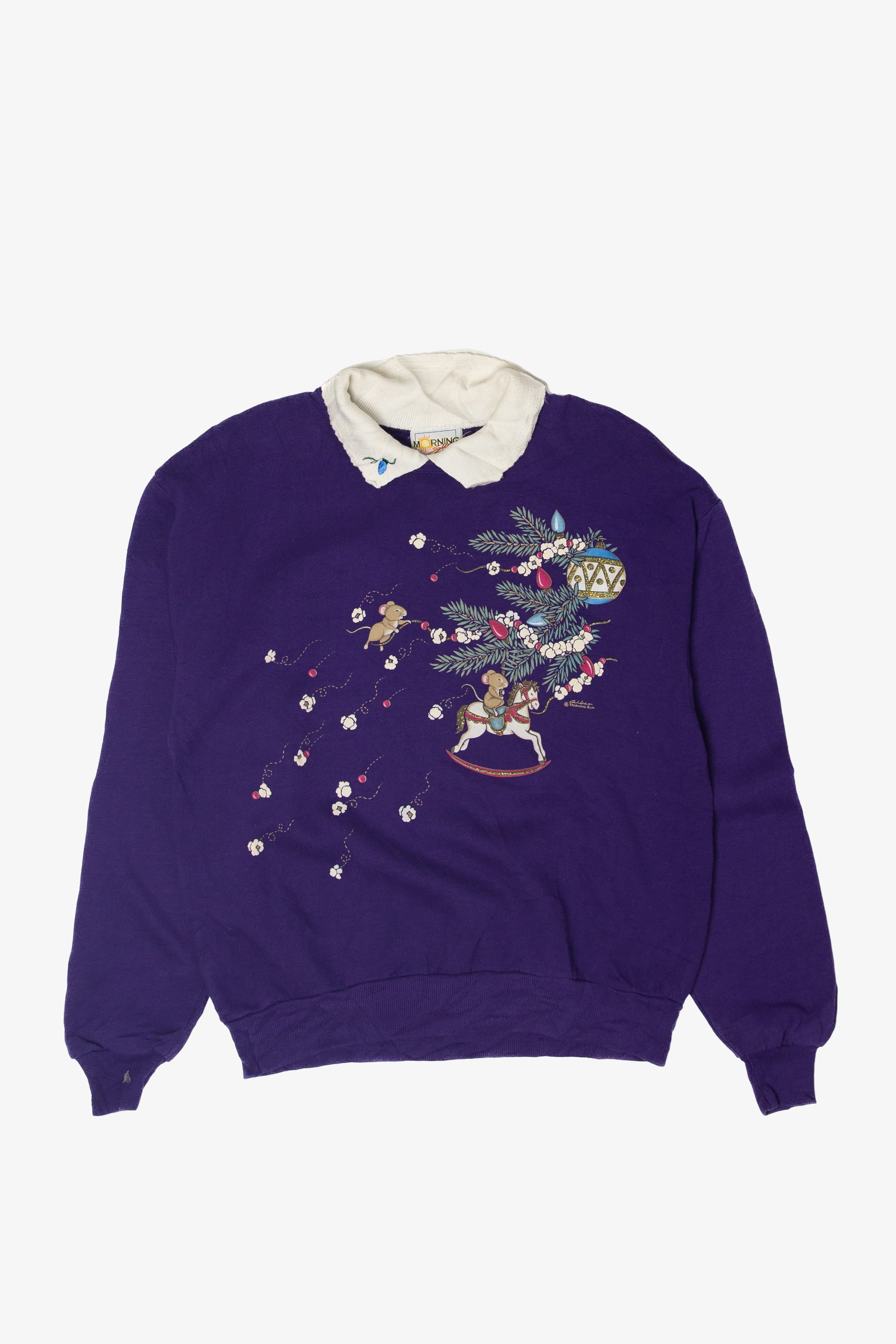 Vintage Holiday Mice Ugly Christmas Sweater (1990s)
