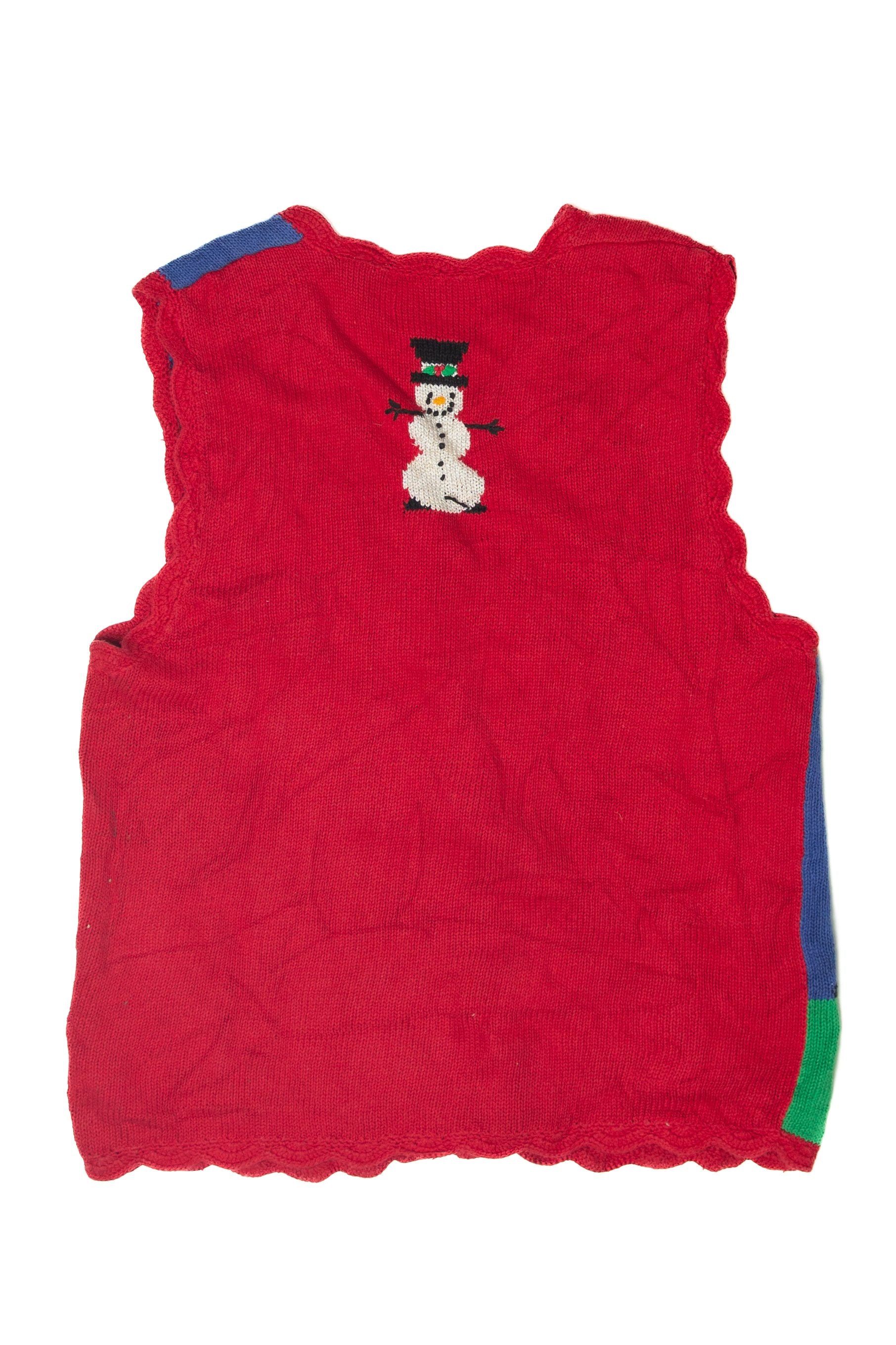 Vintage Ugly Frosty The Snowman Ingredients Christmas Vest (1990s)