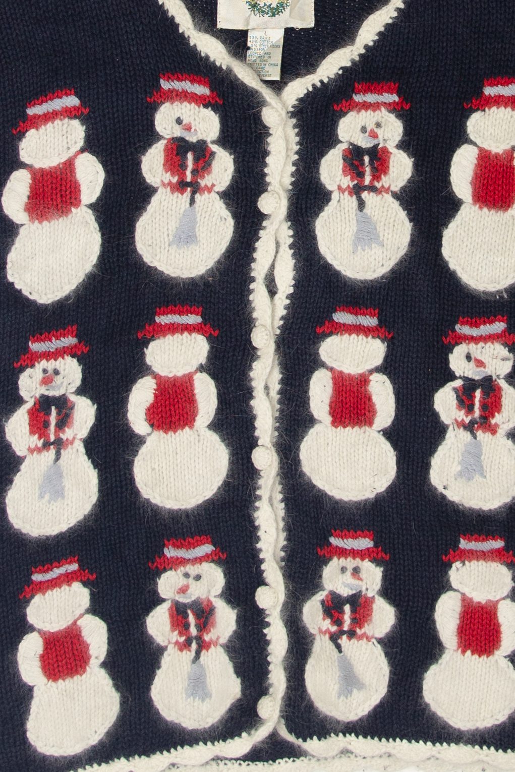 Vintage Hand Embroidered Ugly Christmas Cardigans (1990s)