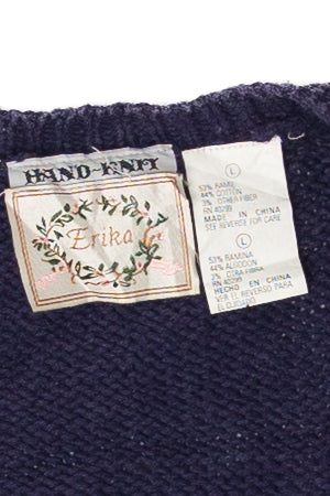 Vintage Hand Knit Erika Ugly Christmas Cardigans (1990s)