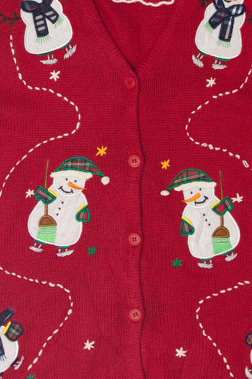 Ice Skating Snowmen Ugly Christmas Vest