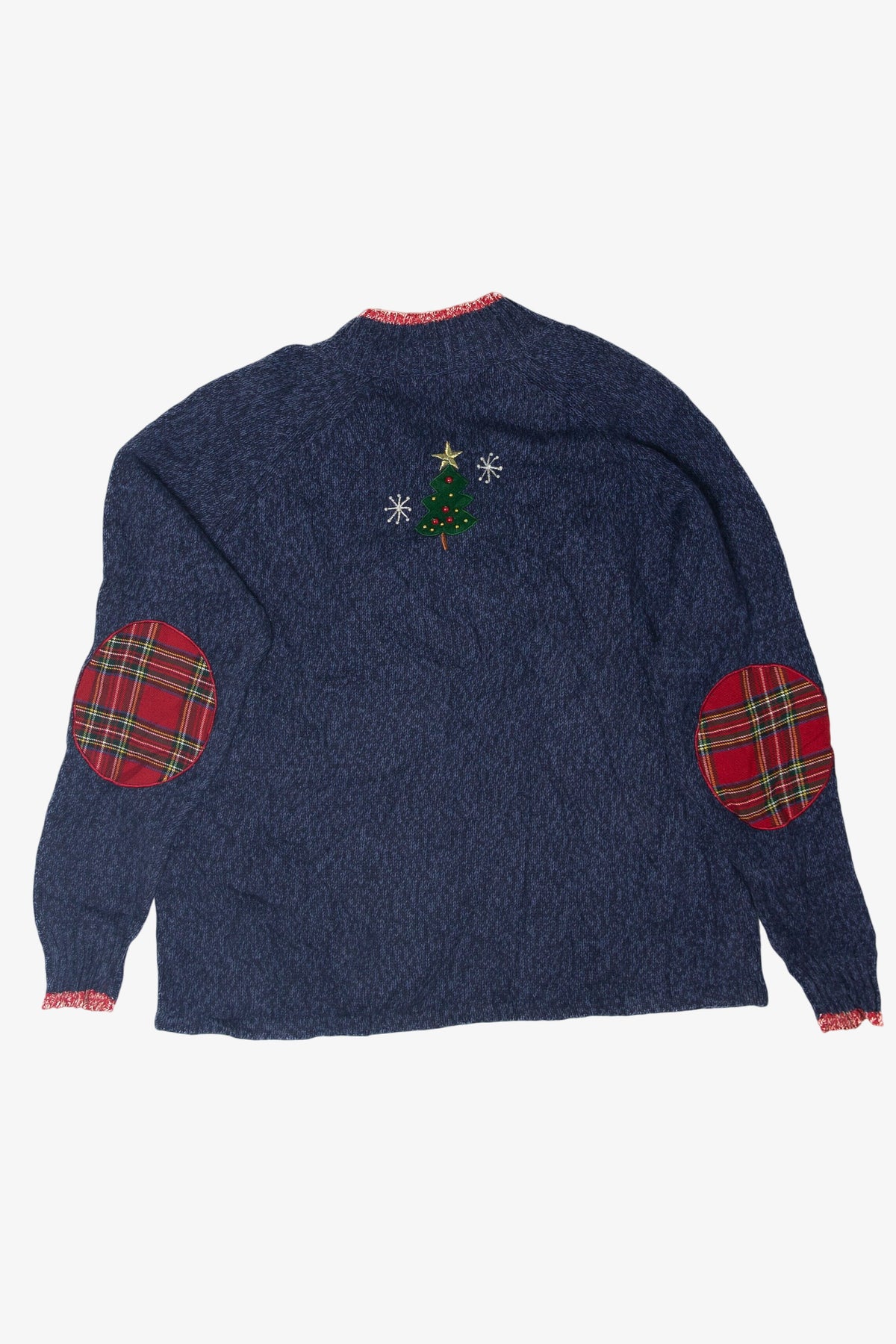 Vintage Elbow Pads Quarter Zip Ugly Christmas Pullovers (2000s)