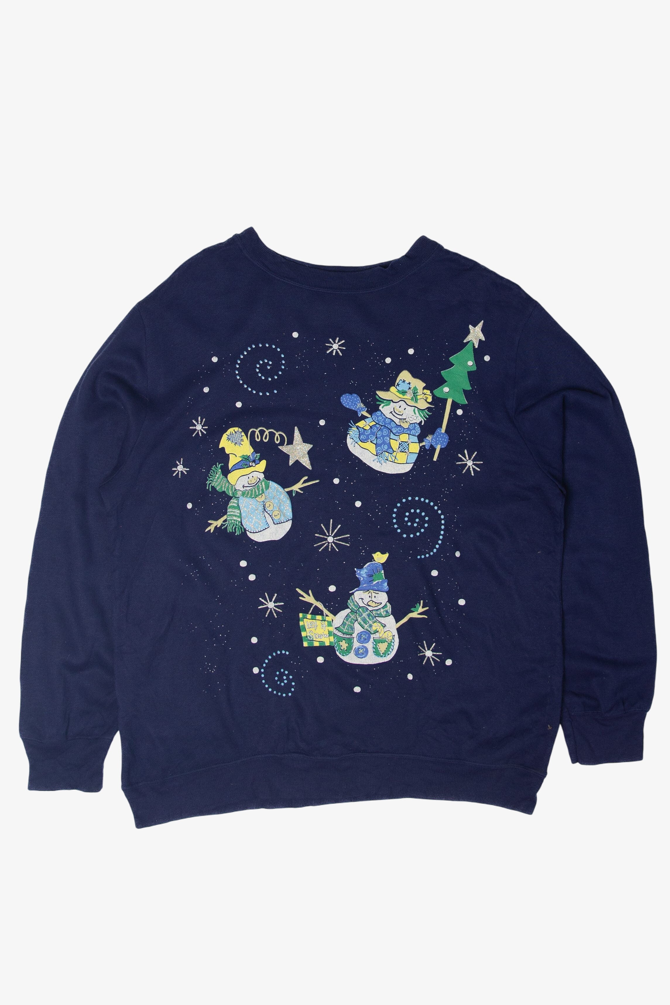 Vintage Snowmen Ugly Christmas Sweatshirts (1990s)