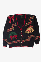 Vintage Hand Knit Ugly Christmas Cardigans (1990s)
