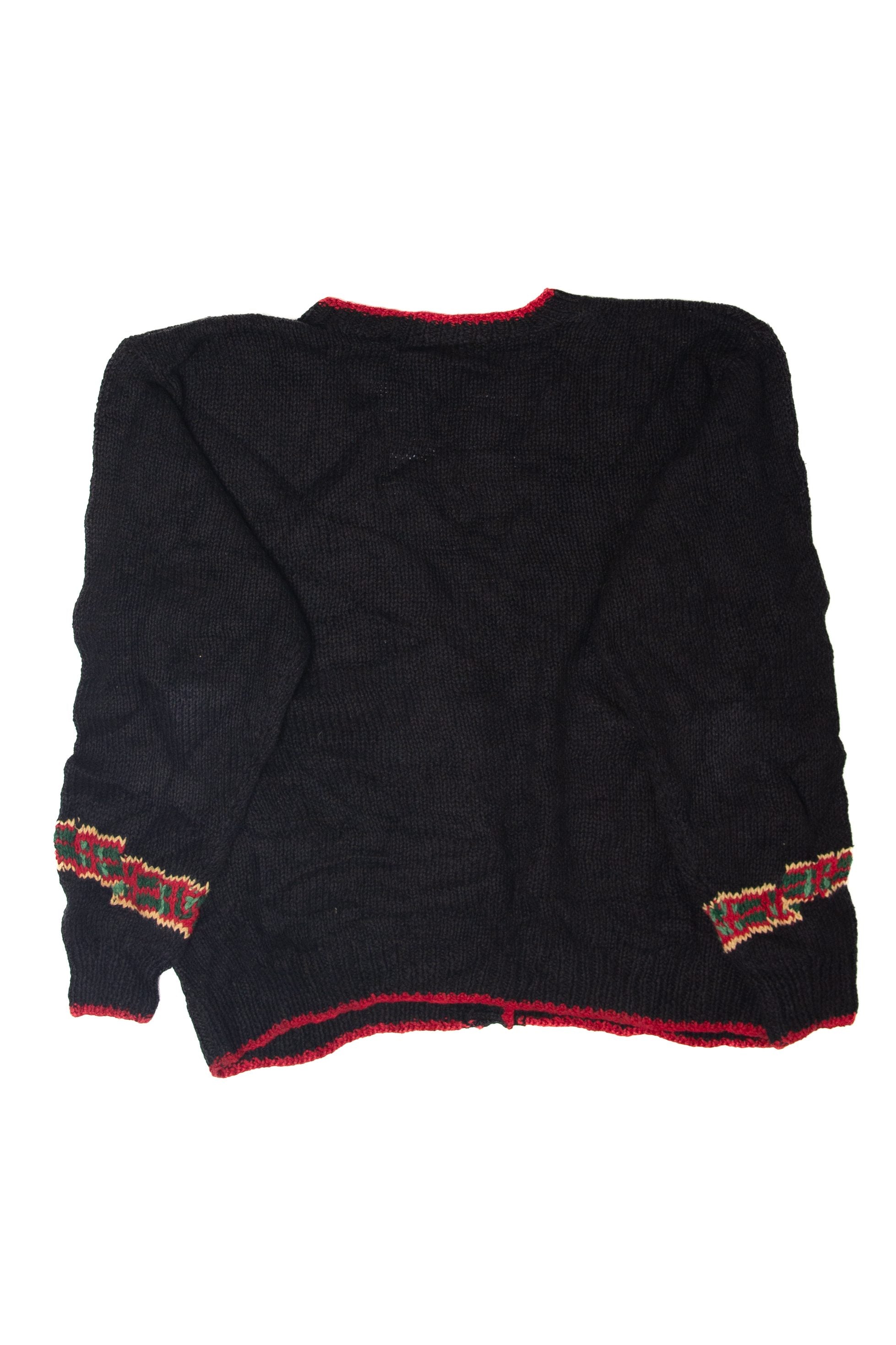 Vintage Hand Knit Ugly Christmas Cardigans (1990s)