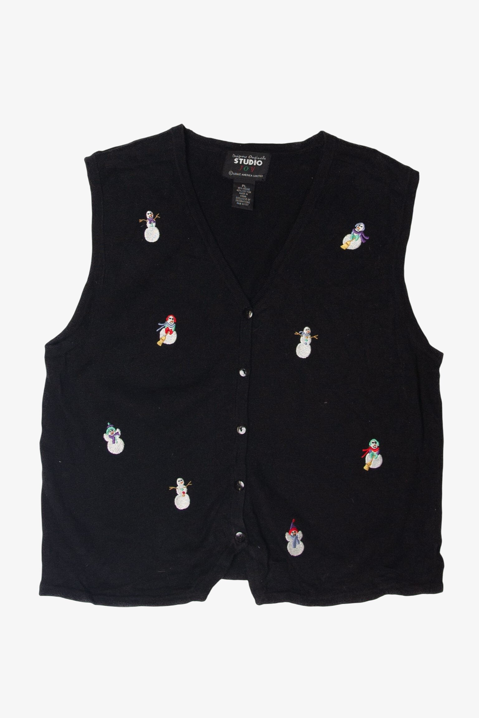 Vintage Little Snowmen Ugly Christmas Vest (1990s)