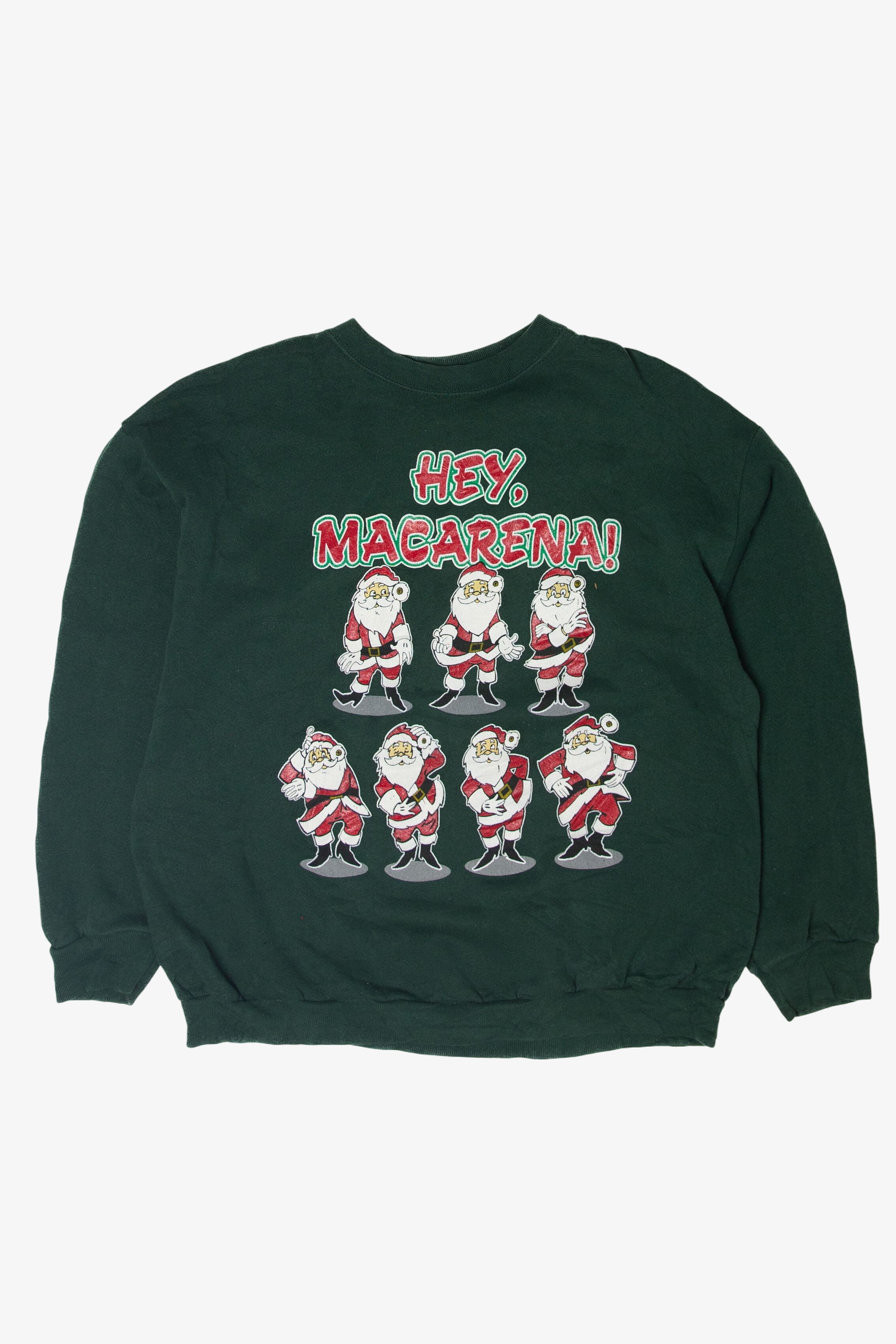 Vintage Santa Macarena Ugly Christmas Sweatshirts (1990s)