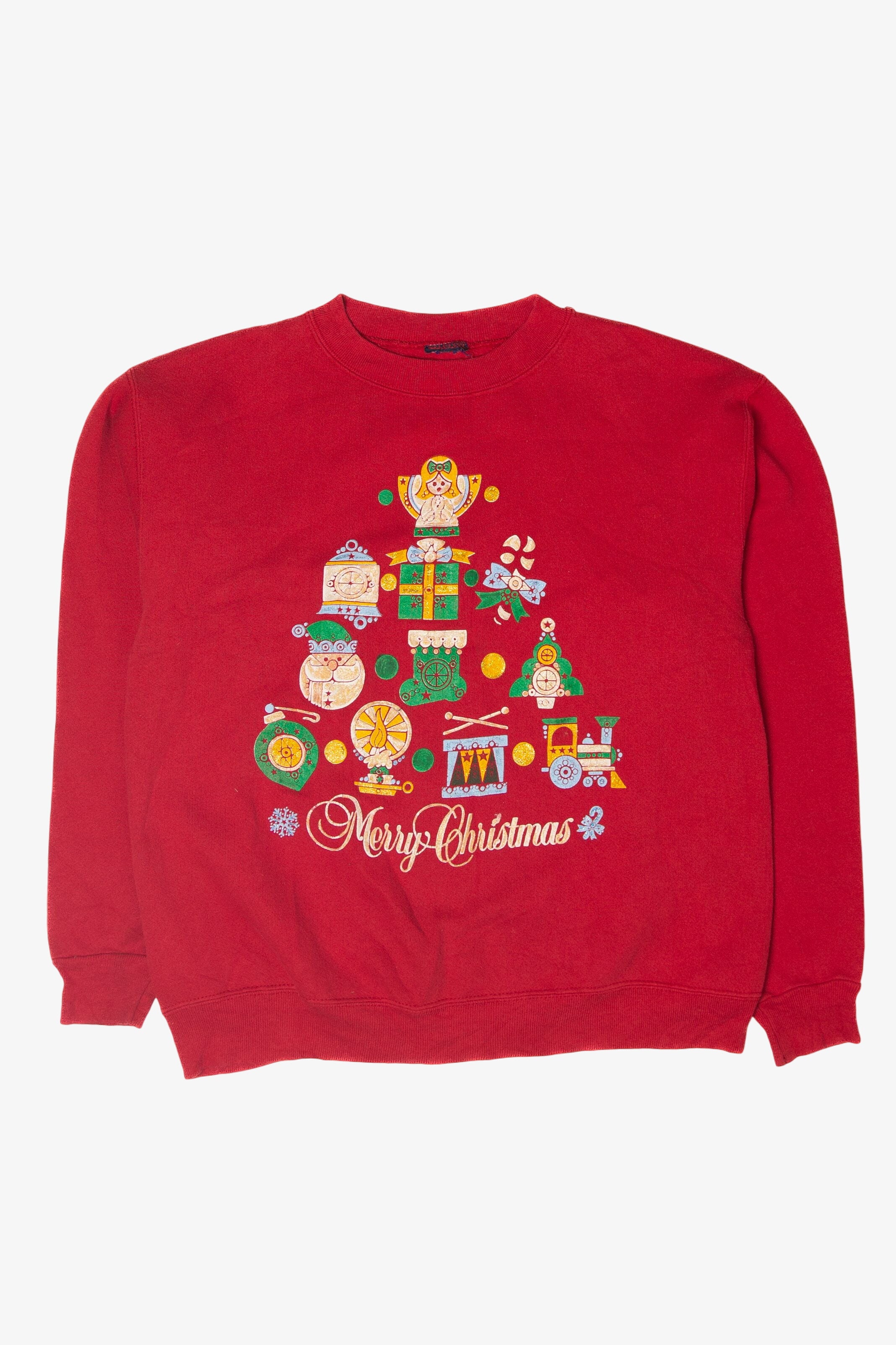 Vintage "Merry Christmas" Ugly Christmas Sweatshirts (1990s)