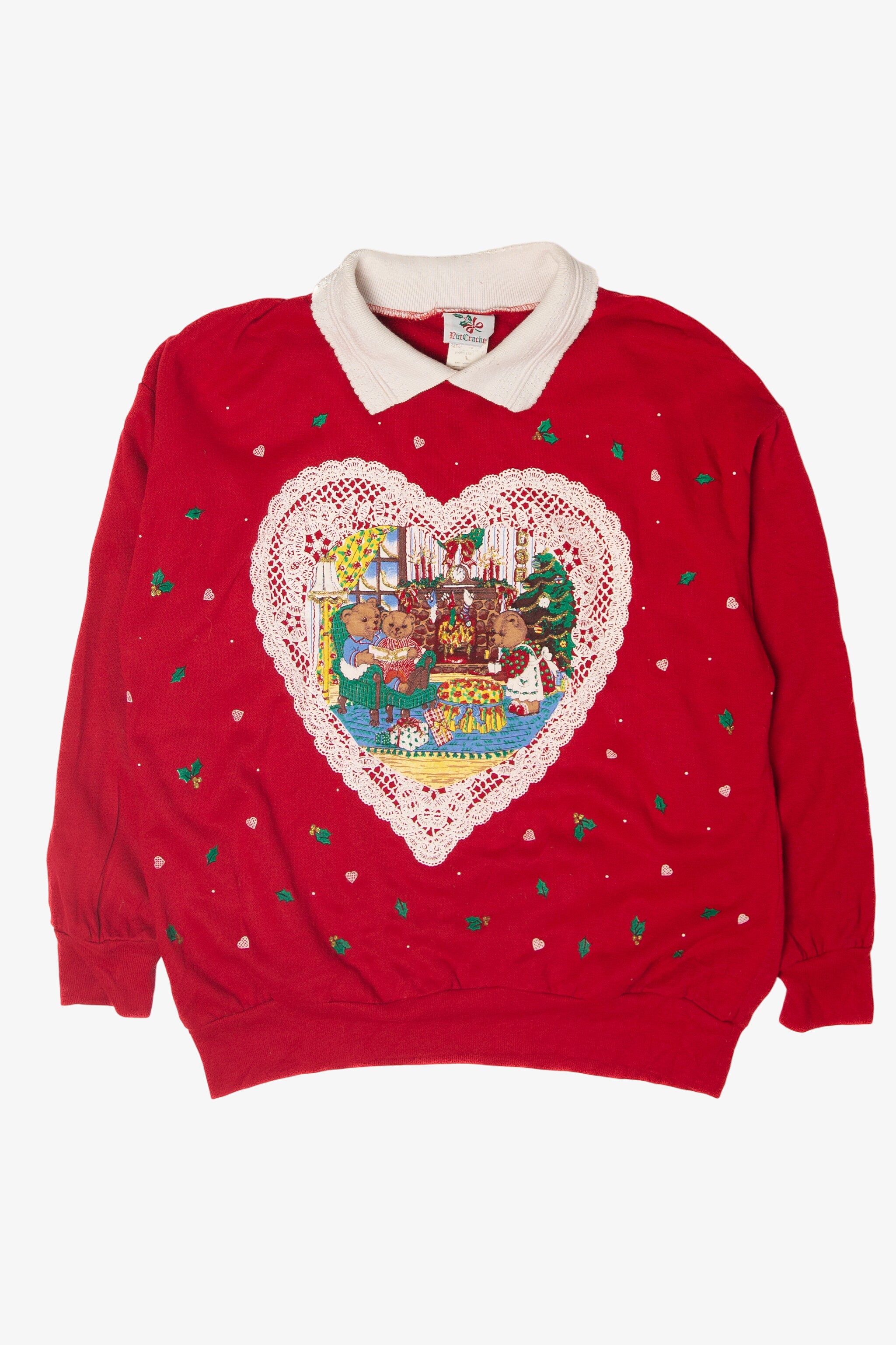 Vintage Heart Bears Ugly Christmas Sweatshirts (1980s)