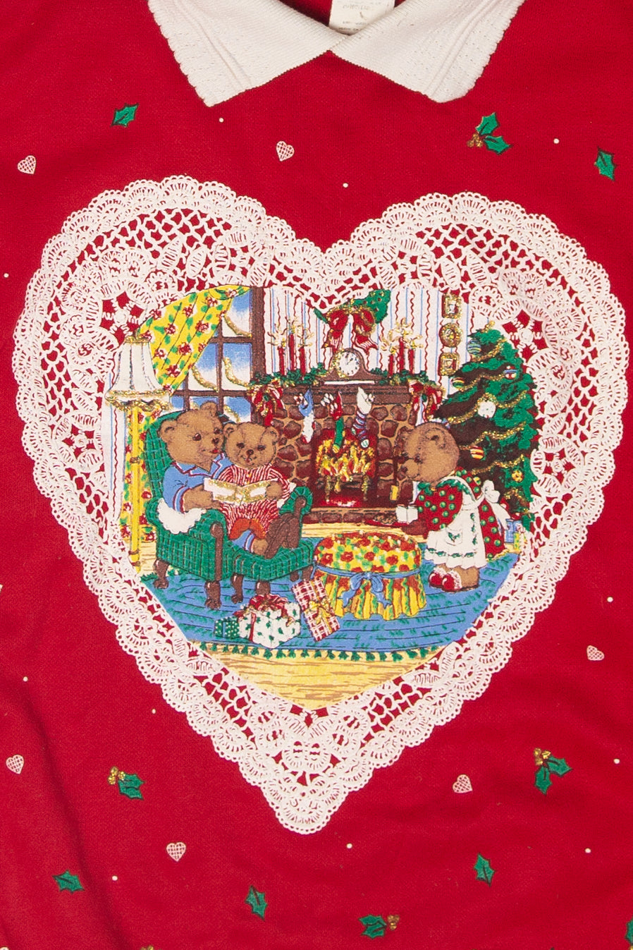 Vintage Heart Bears Ugly Christmas Sweatshirts (1980s)