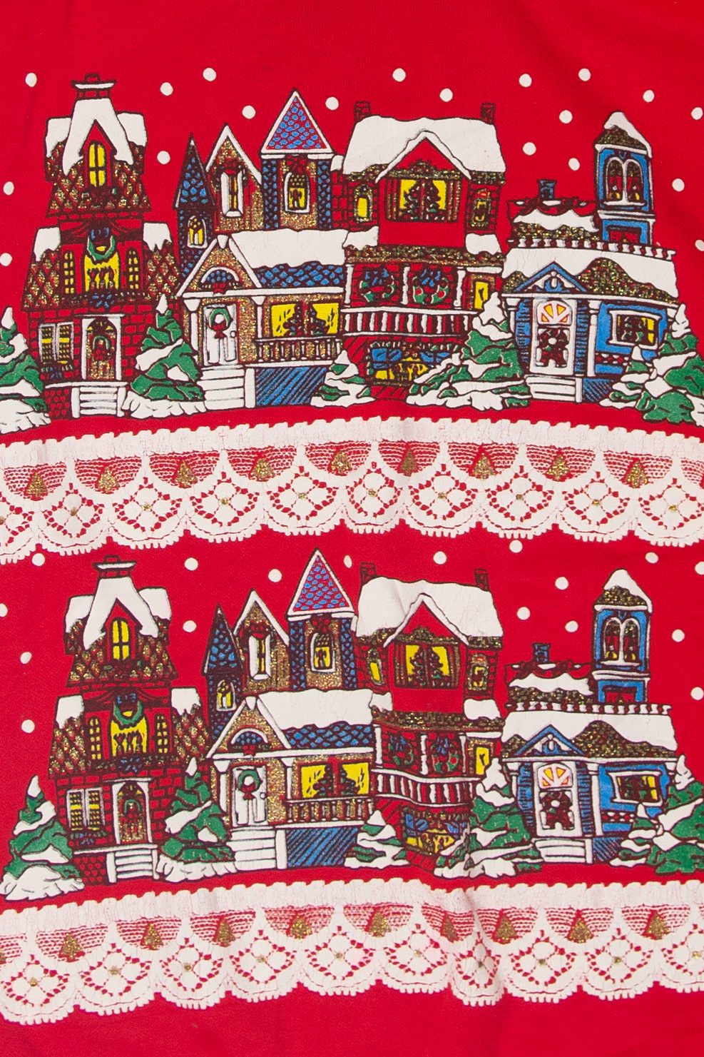 Vintage Holiday Town Ugly Christmas Sweatshirts (1990s)
