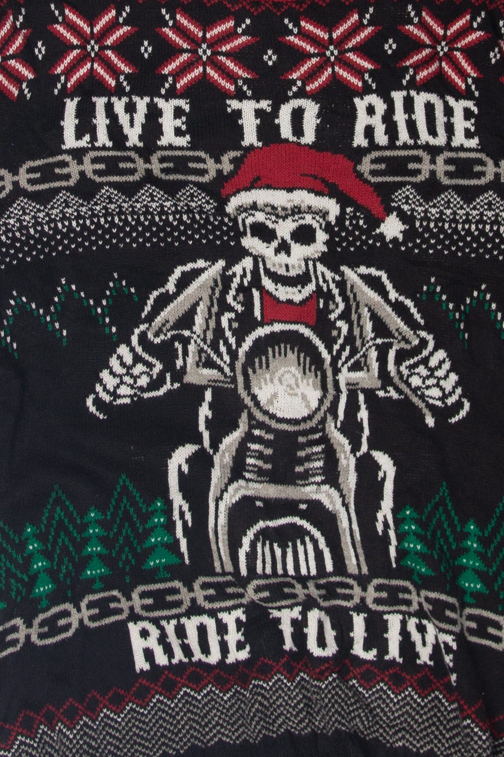 "Live To Ride Ride To Live" Ugly Christmas Pullovers (2010s)