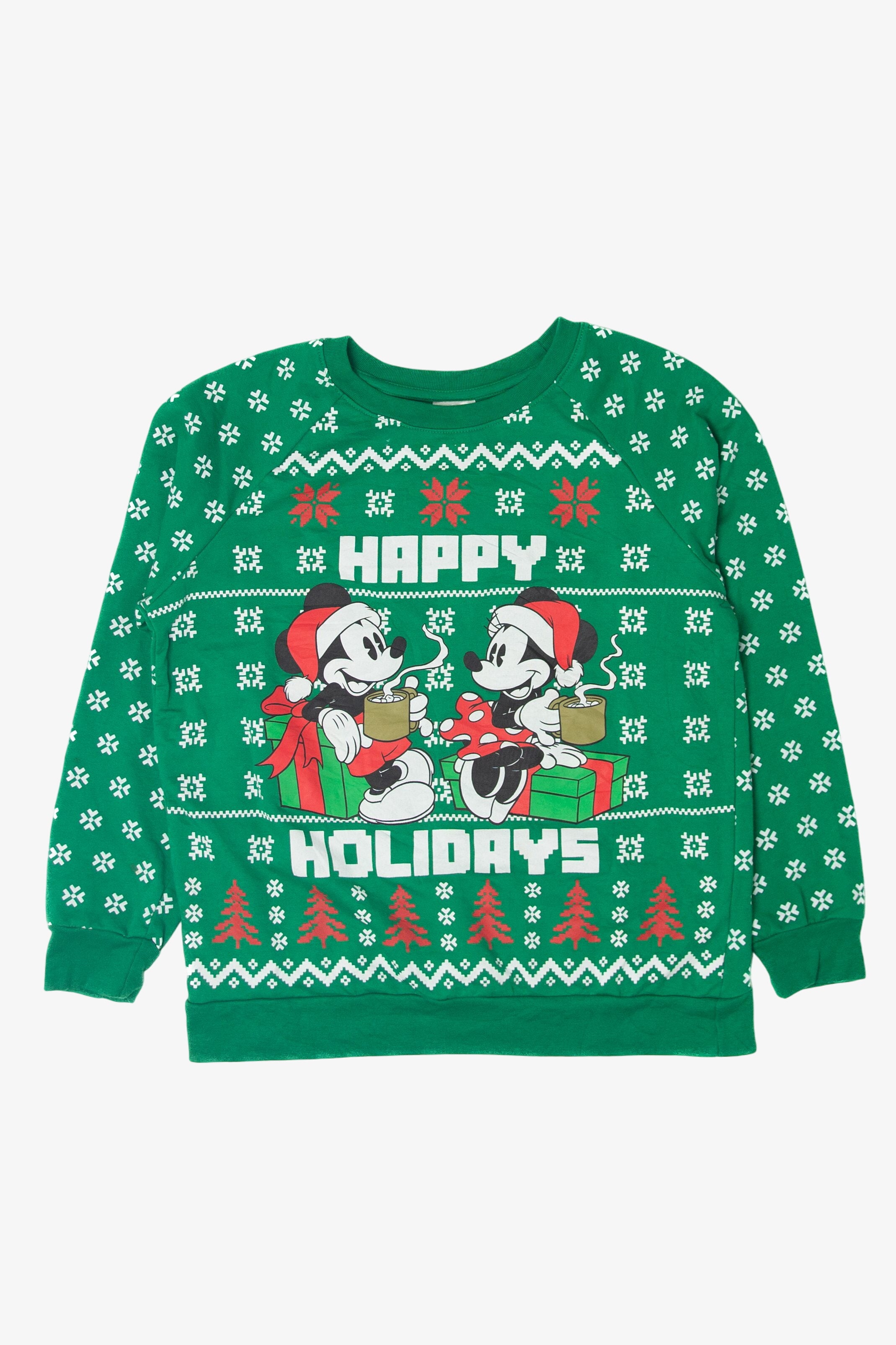 Vintage Mickey And Minnie Mouse Ugly Christmas Sweatshirts (2010s)