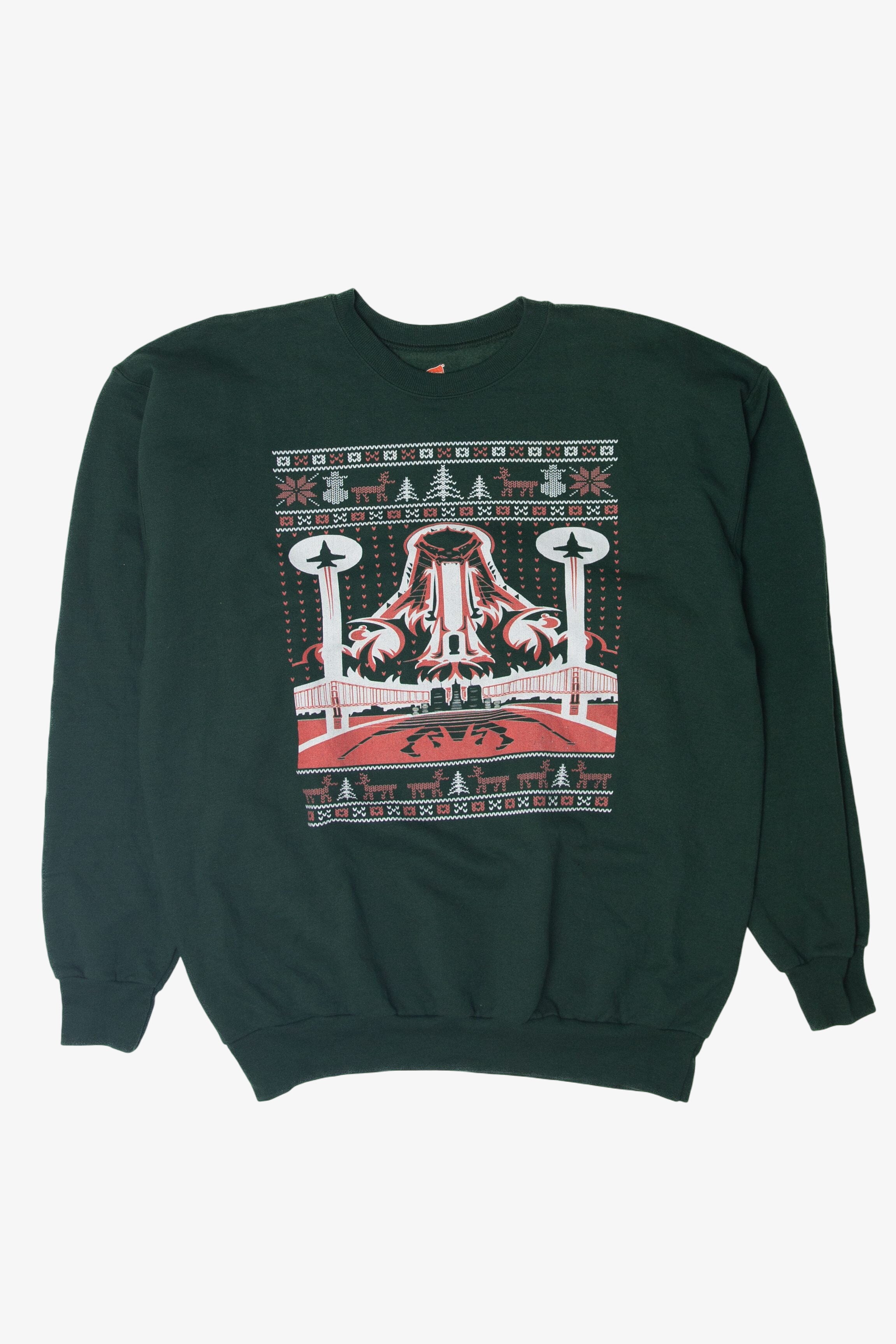 Vintage Godzilla Ugly Christmas Sweatshirts (2010s)
