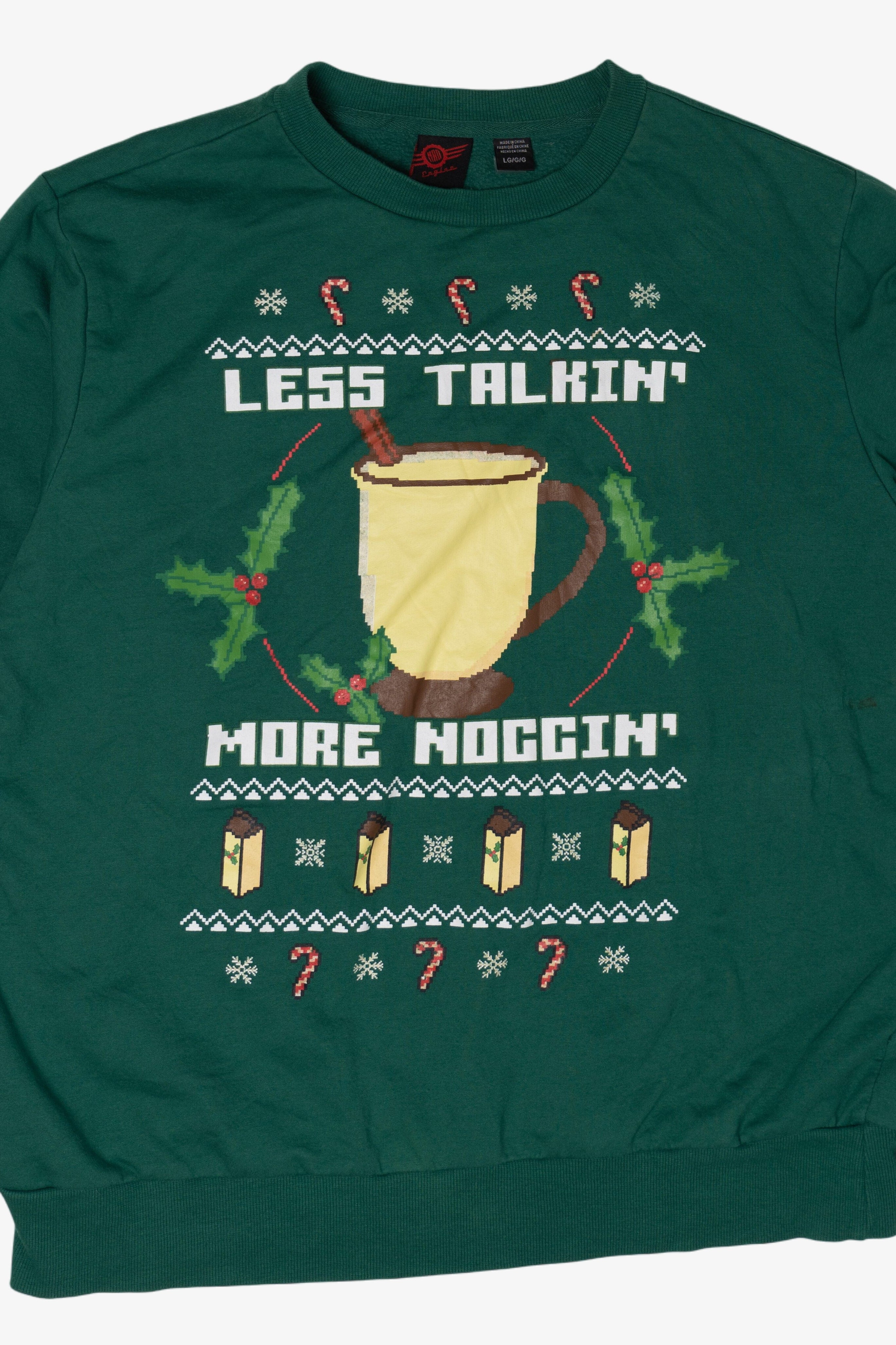 Modern "Less Talkin' More Noggin'" Ugly Christmas Sweatshirts (2010s)