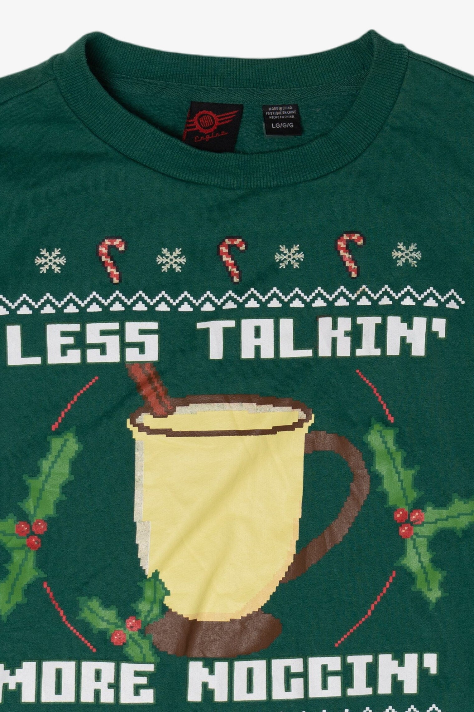 Modern "Less Talkin' More Noggin'" Ugly Christmas Sweatshirts (2010s)